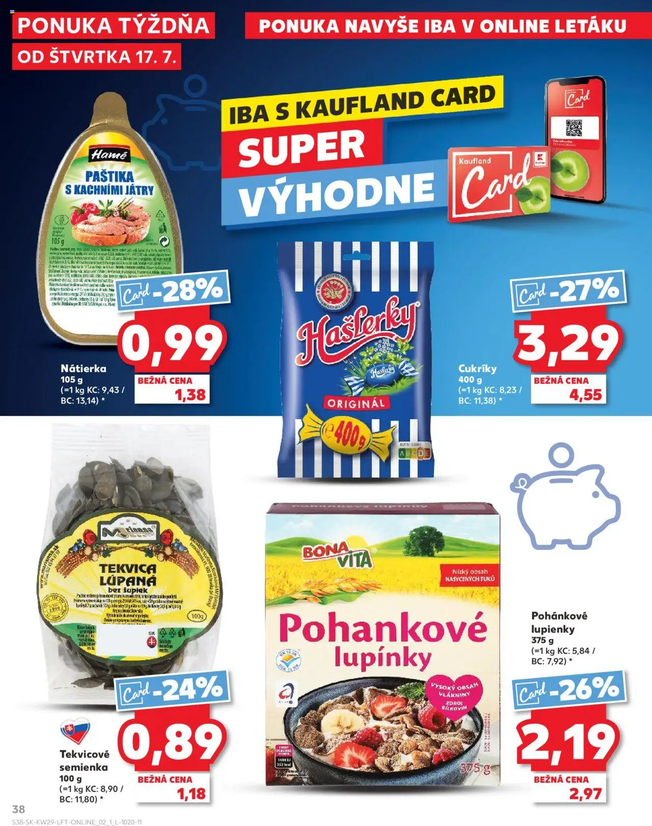 Nové Kaufland akcie – leták je platný od 17.07.2025 | Strana: 38 | Produkty: Cukríky