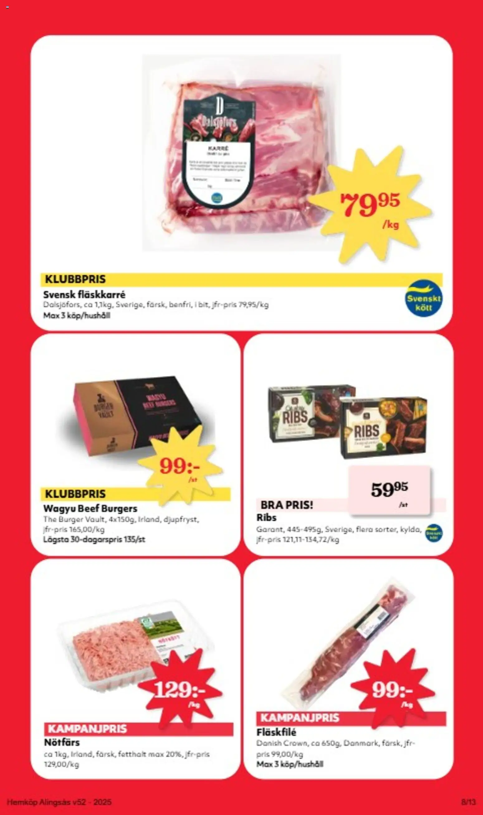 Hemköp reklamblad aktuell från 22.12.2025 | Sida: 8 | Produkter: Nötfärs