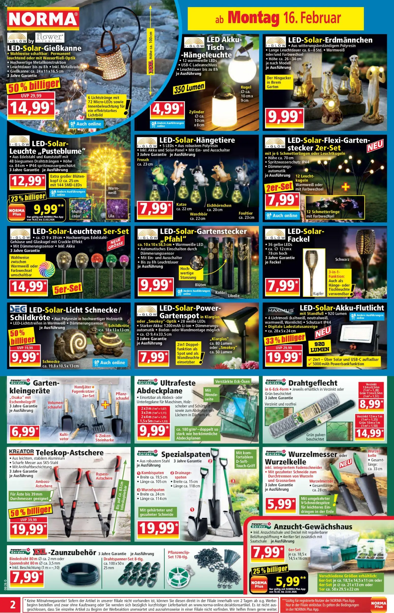 Norma Prospekt 	 – gültig ab 16.02.2026 | Seite: 2 | Produkte: Tisch, Wandleuchte