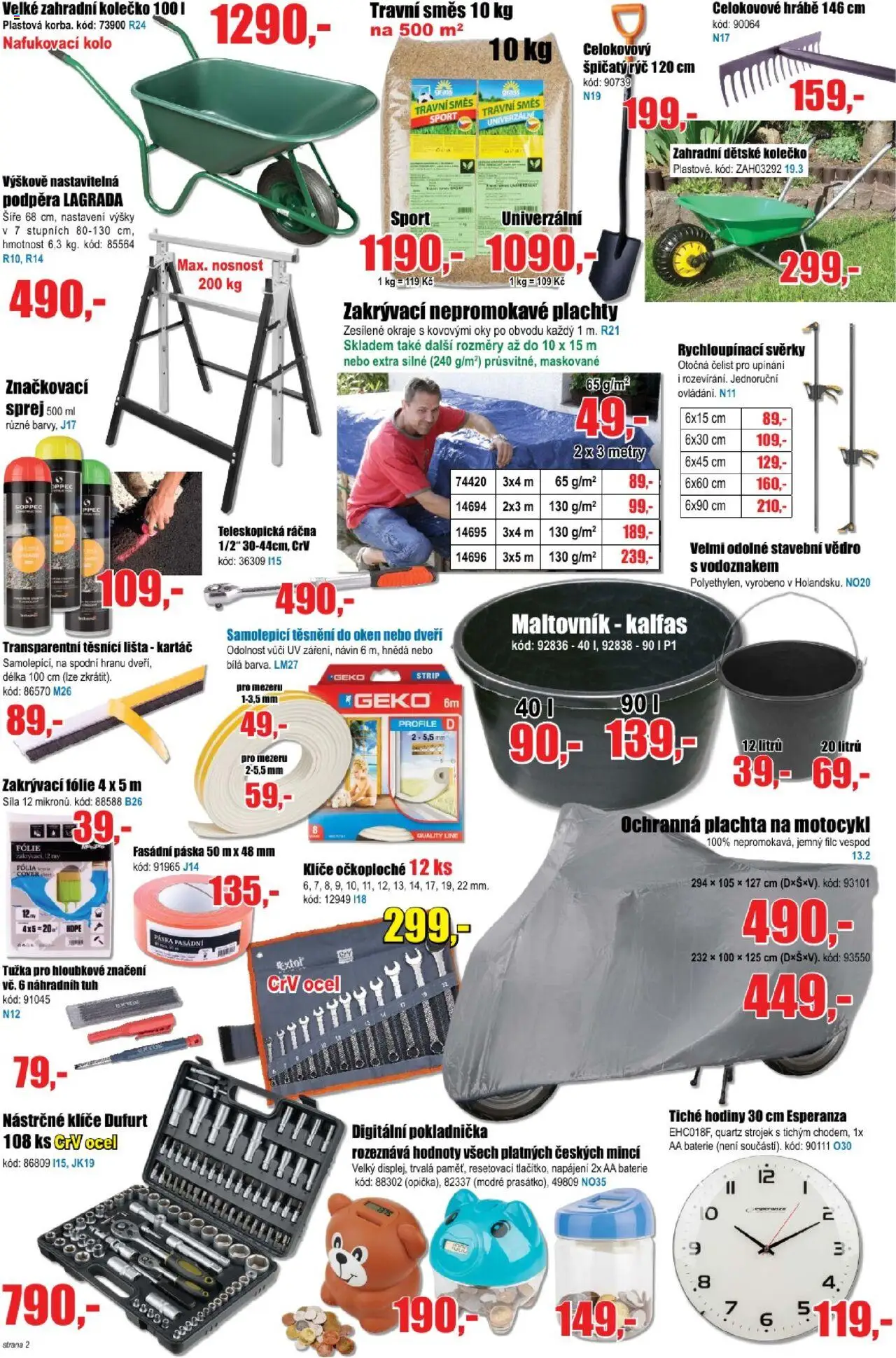 Eva supermarket leták od 24.09.2025 | Strana: 2 | Produkty: Hodiny, Rýč, Hrábě, Kartáč