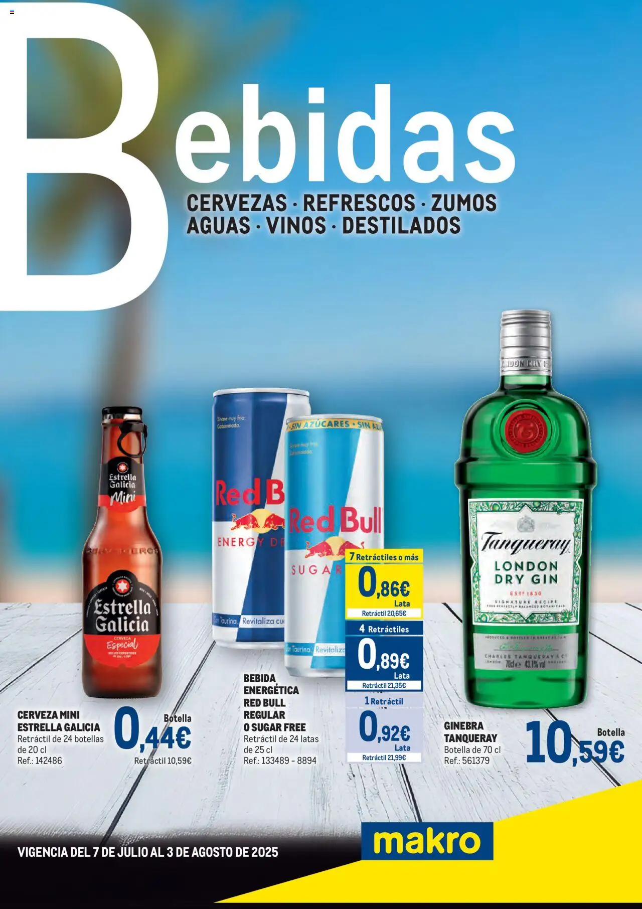 Makro - Bebidas Especial Verano Canarias │ válido desde el 07.07.2025 | Página: 1 | Productos: Cerveza, Ginebra