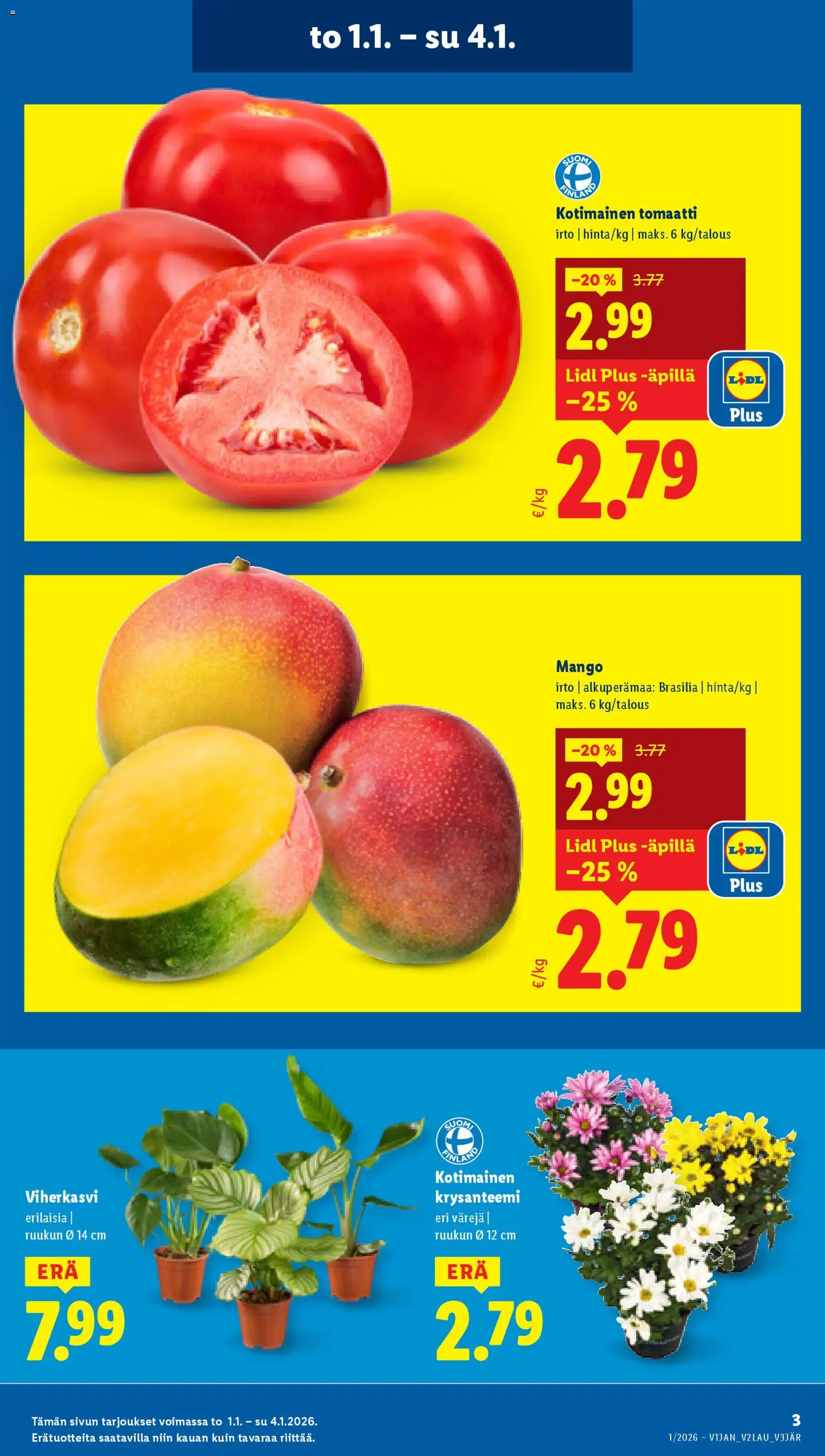 Lidl tarjoukset - Tampere – voimassa 01.01.2026 alkaen | Sivu: 3 | Tuotteet: Mango
