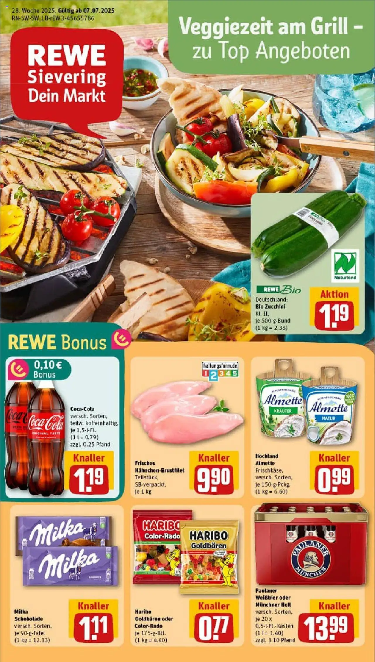 Rewe prospekt Plochingen	 - gültig ab dem 06.07.2025 | Seite: 1 | Produkte: Schokolade, Weißbier, Milka, Zucchini