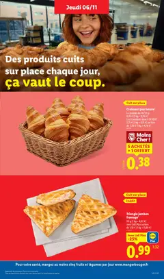 LIDL - Prévisualisation de Croissant pur beurre*, Le produit de 46/53 g valide à partir de 06.11.2025 | Page: 9