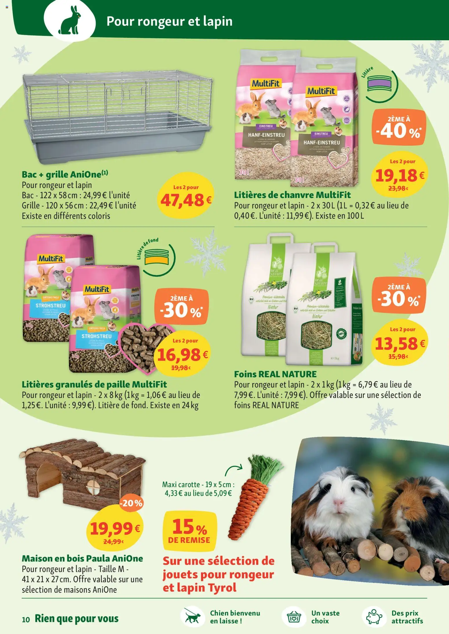 {H1} | Page: 10 | Produits: Lapin, Jouets, Foins, Carotte