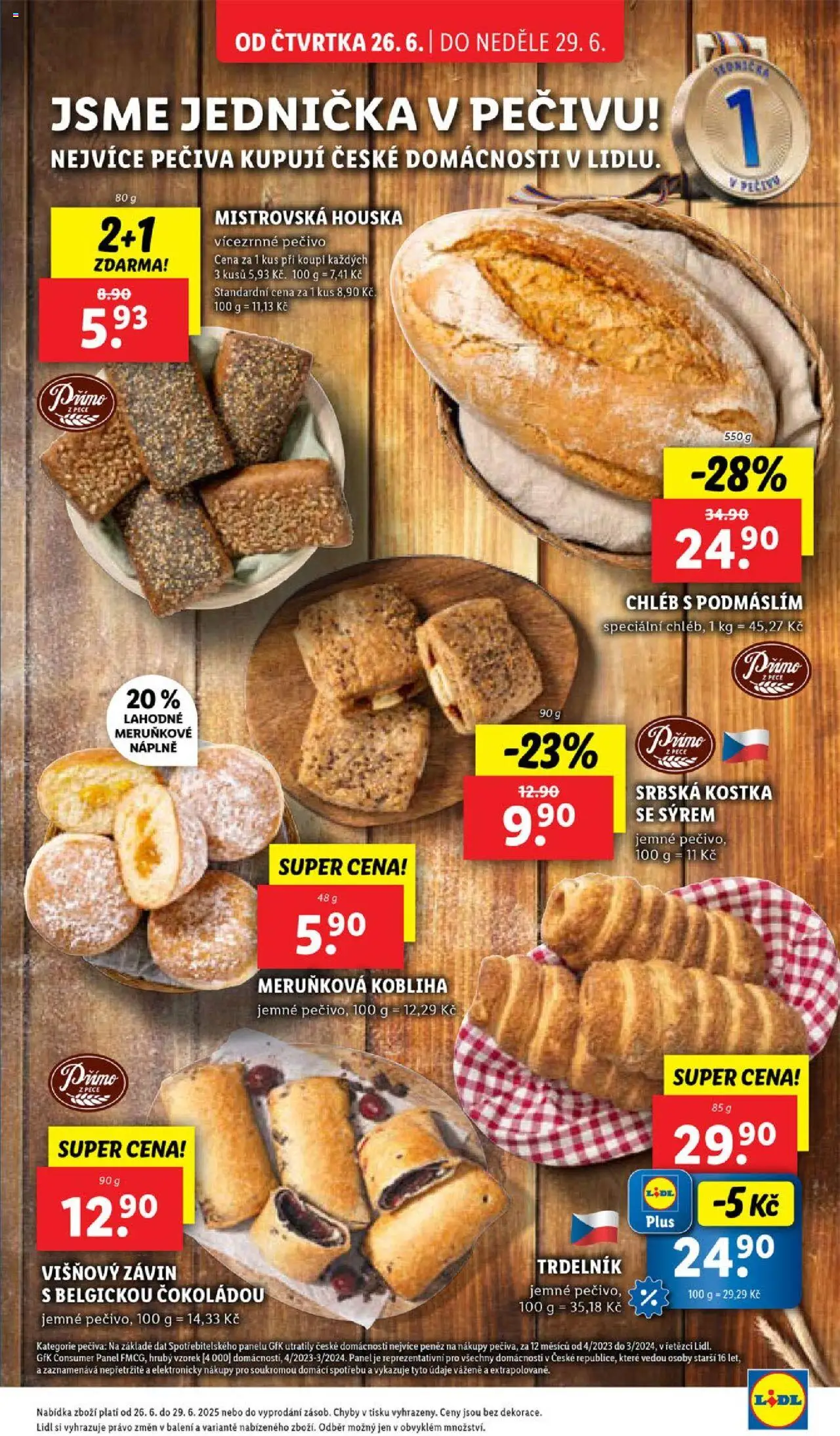 Lidl leták od 26.06.2025 | Strana: 9 | Produkty: Chléb, Pečivo