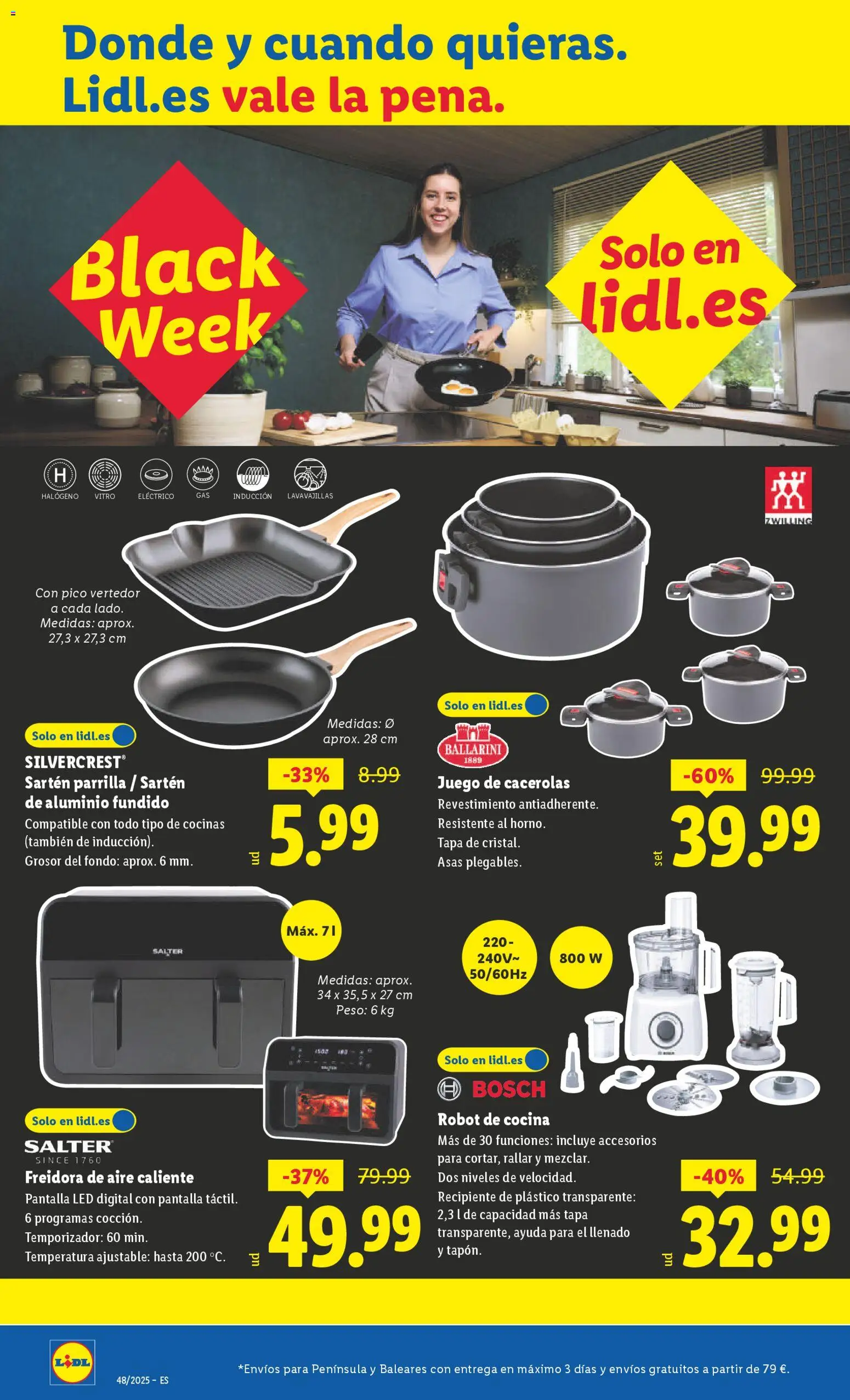 Lidl - Black Friday │ válido desde el 24.11.2025 | Página: 14 | Productos: Pan, Cocina, Parrilla, Freidora