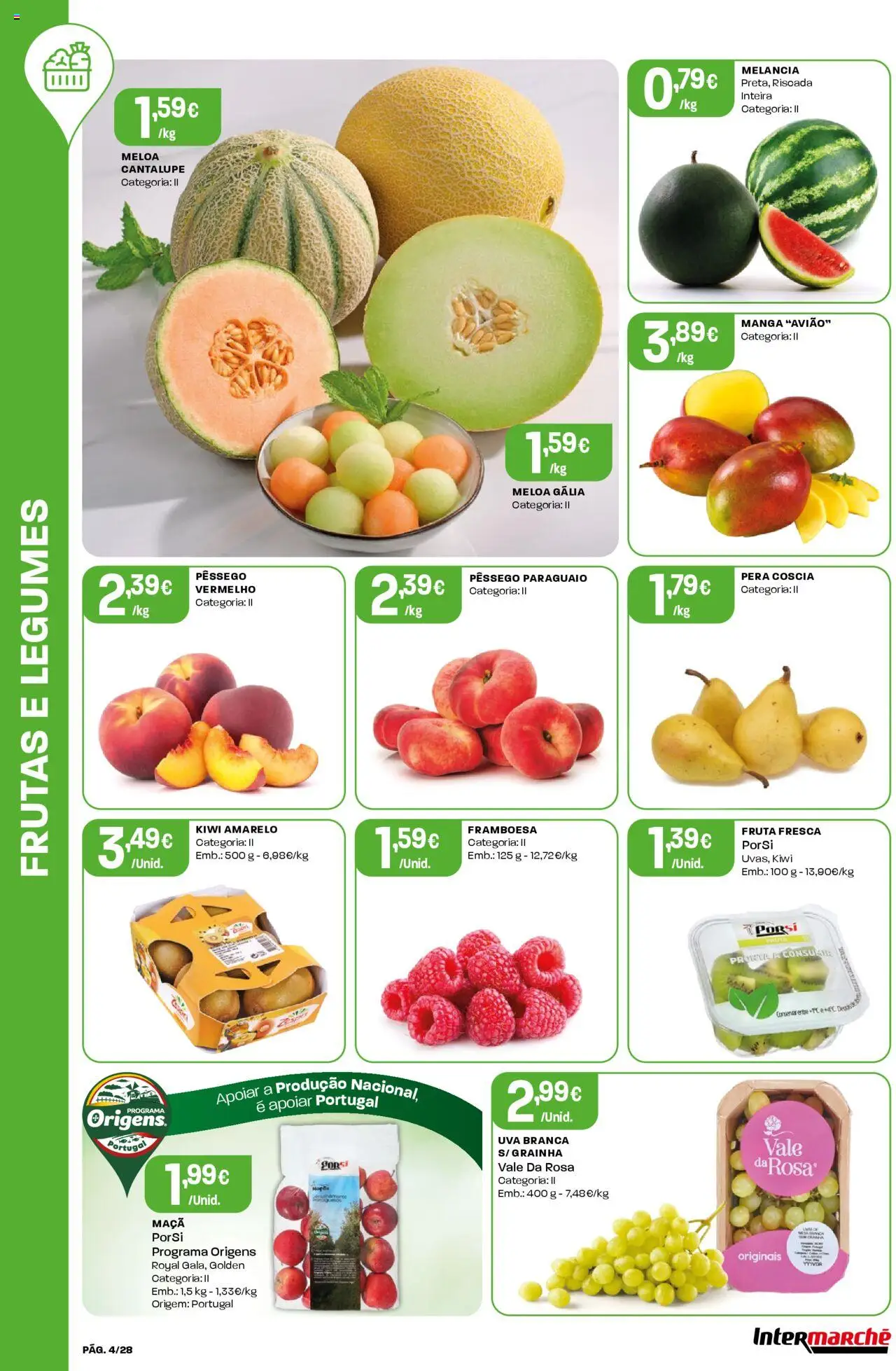 Intermarché folheto │ válido de 31.07.2025 | Página: 4 | Produtos: Maça, Melancia, Kiwi