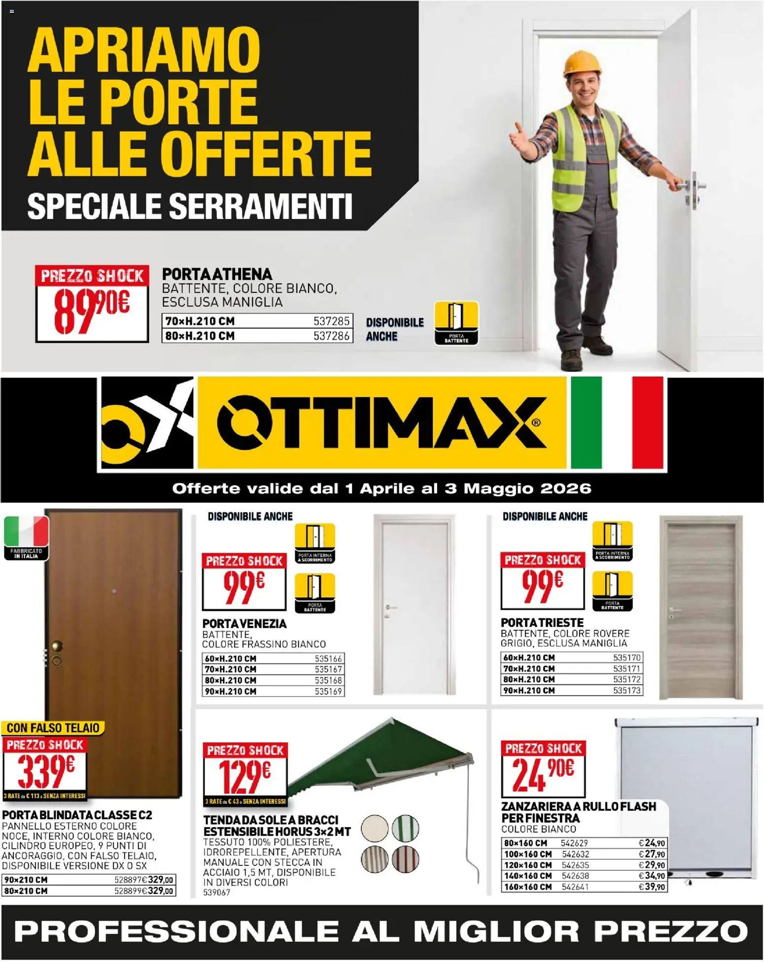 Volantino Ottimax del 01.04.2026 | Pagina: 1 | Prodotti: Rullo, Tenda, Zanzariera