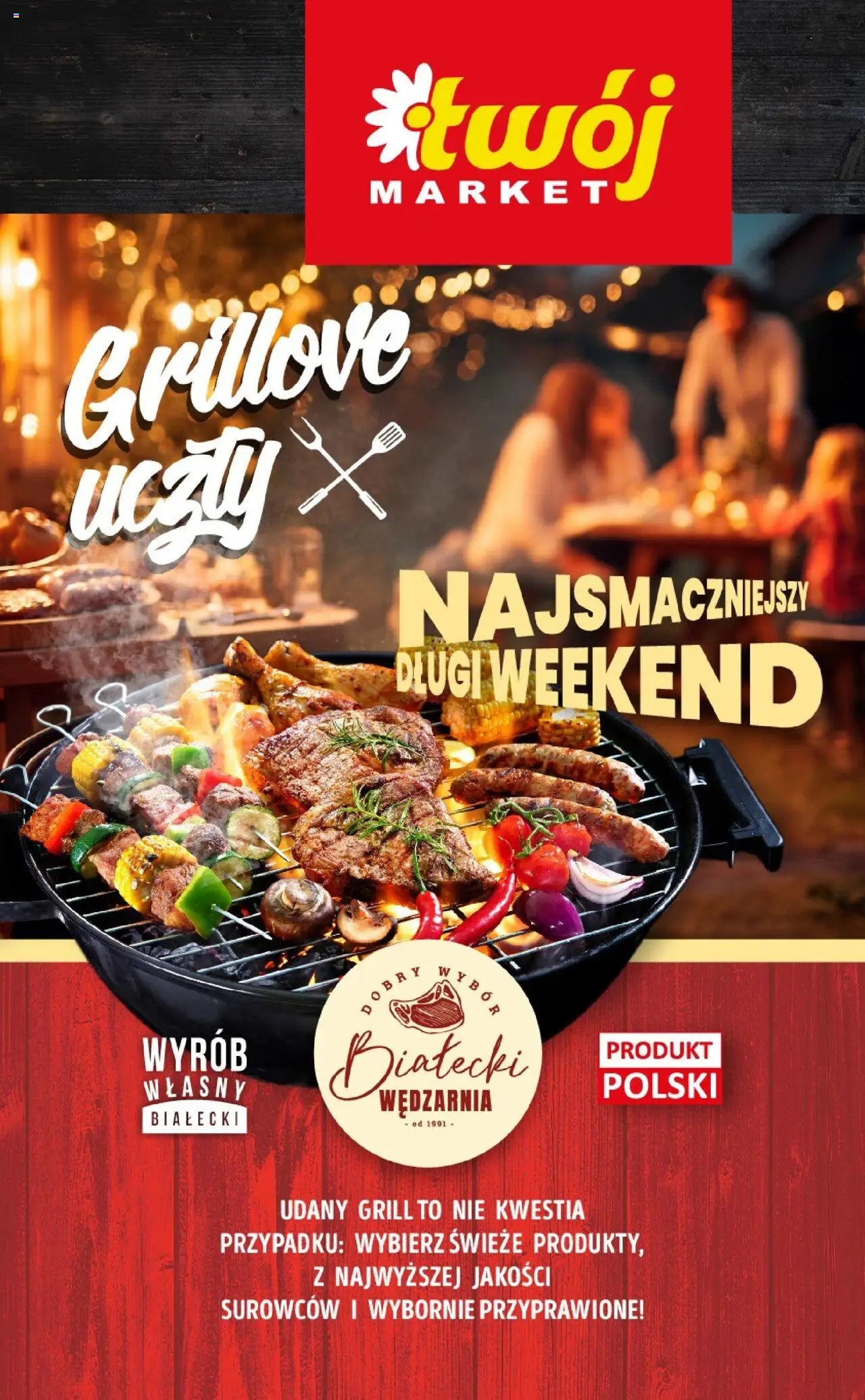 Twój Market Gazetka - Grill na weekend od 14.08.2025 | Strona: 1 | Produkty: Grill