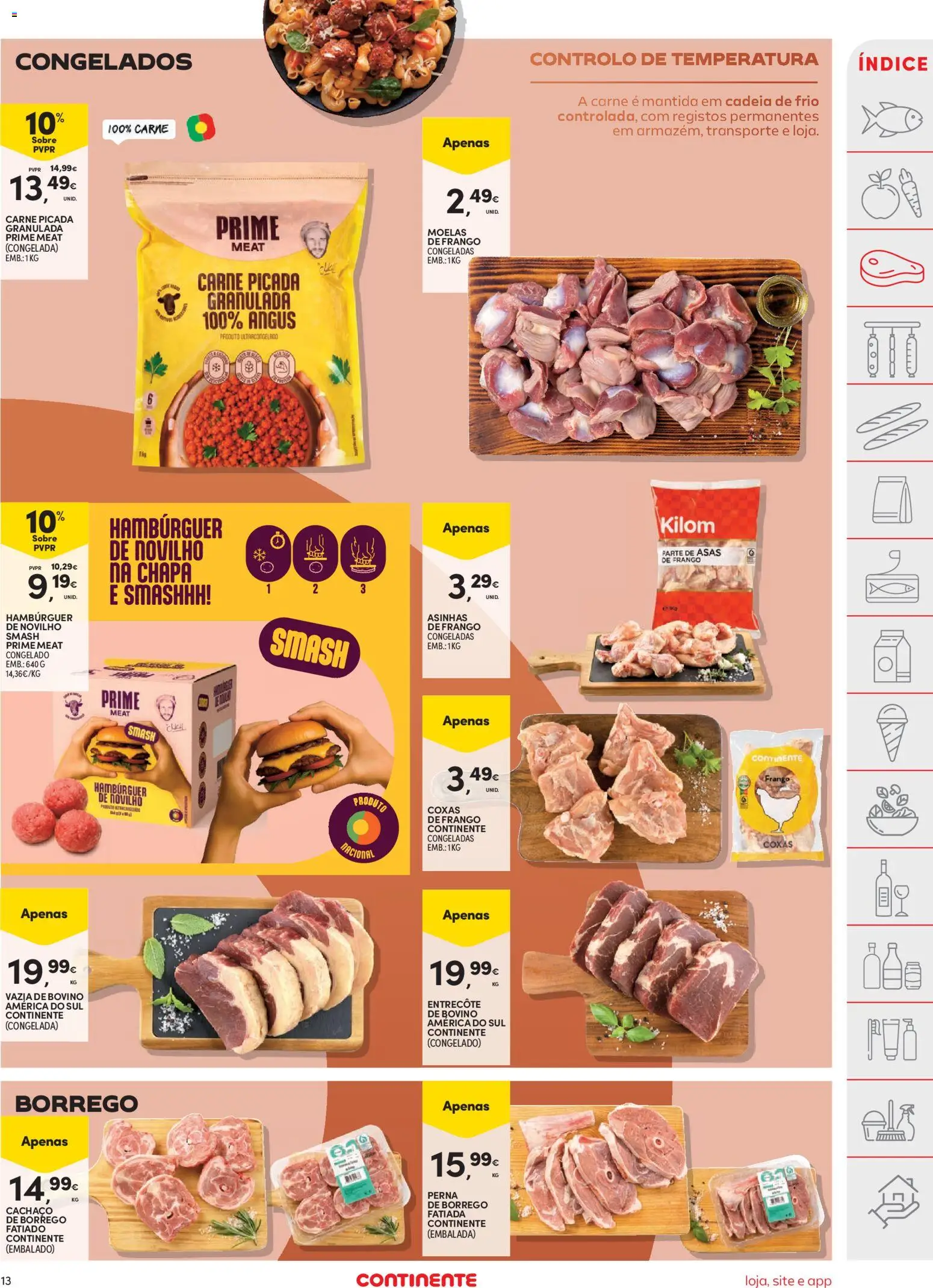 Continente folheto │ válido de 28.04.2026 | Página: 13 | Produtos: Frango, Hambúrguer, Carne picada, Carne