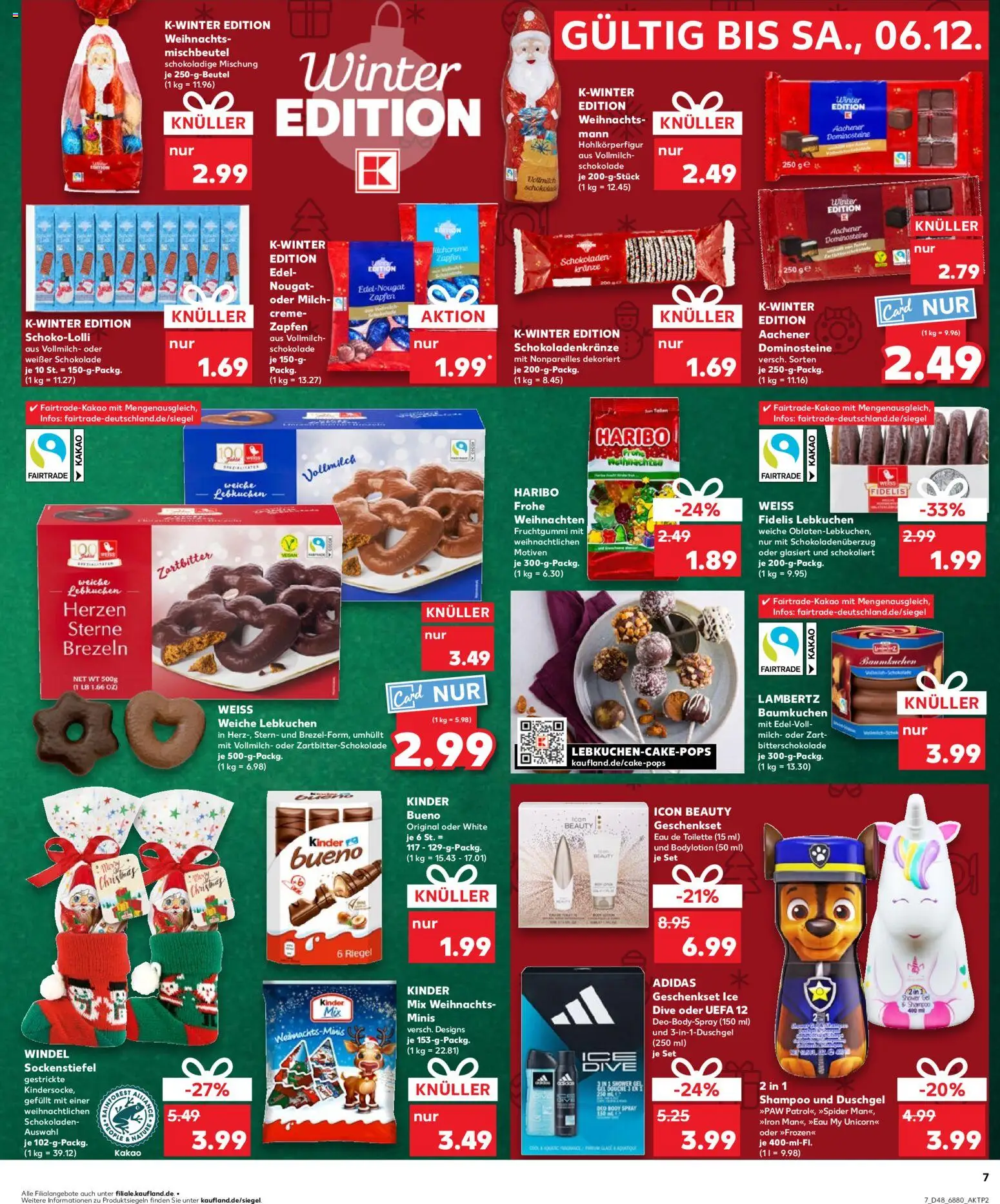 Kaufland prospekt Völklingen	 – gültig ab 27.11.2025 | Seite: 7 | Produkte: Haribo, Milch, Eau de Toilette, Duschgel