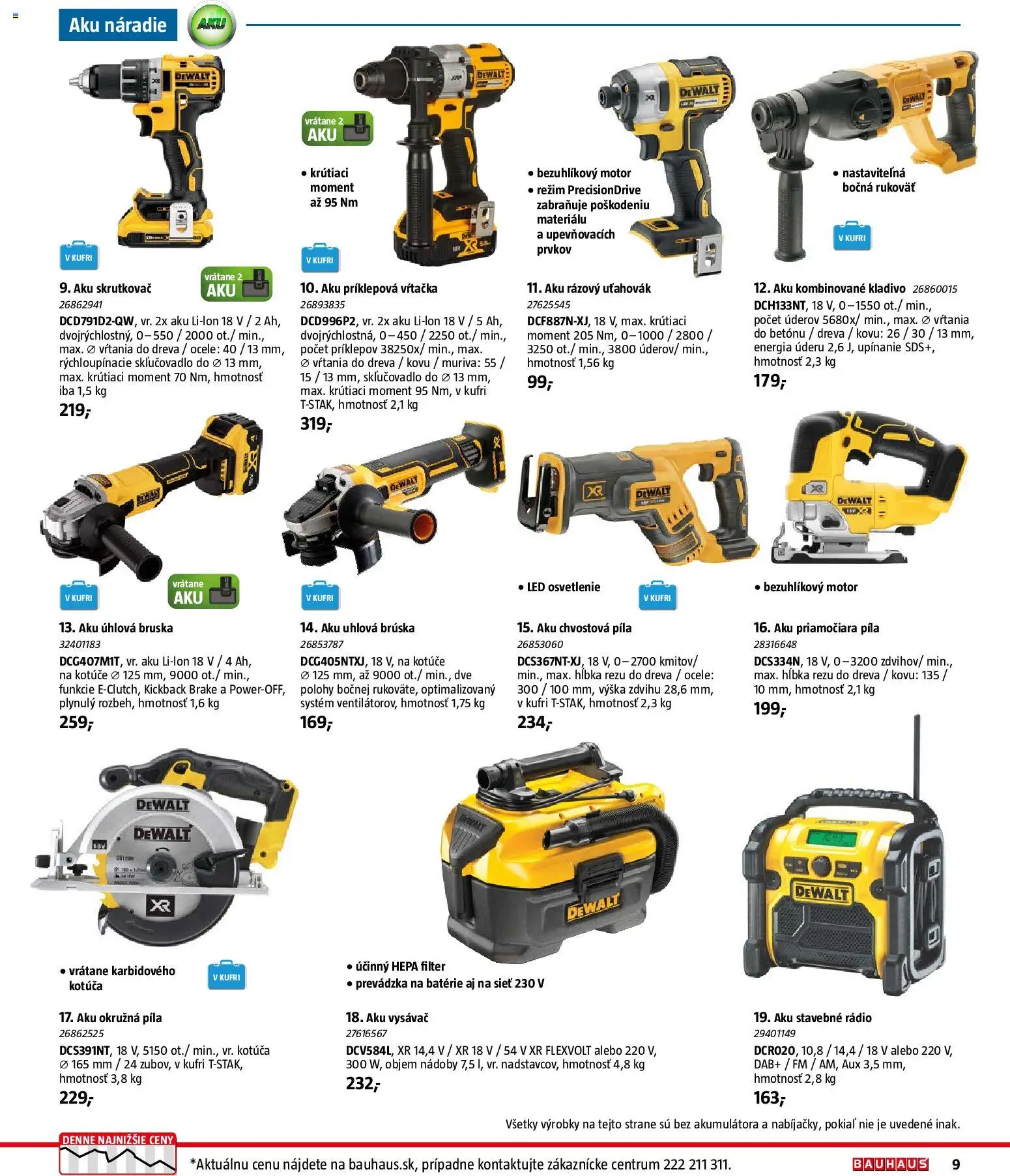 Nové Bauhaus akcie – leták je platný od 26.01.2026 | Strana: 9 | Produkty: Led osvetlenie, Osvetlenie, Aku náradie, Aku skrutkovač
