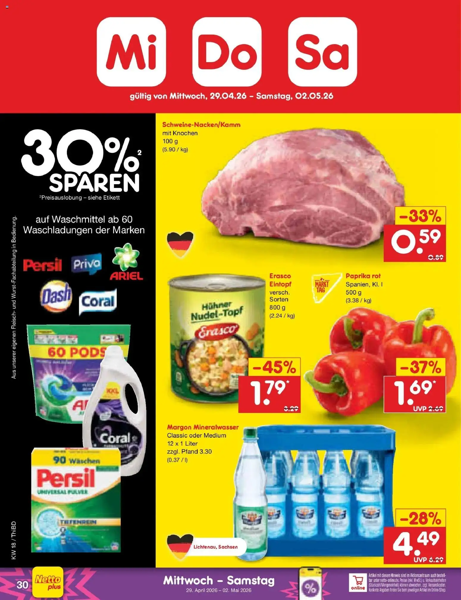 Netto Marken-Discount Prospekt Thiendorf	 – gültig ab 27.04.2026 | Seite: 48 | Produkte: Ariel, Paprika rot, Waschmittel, Persil