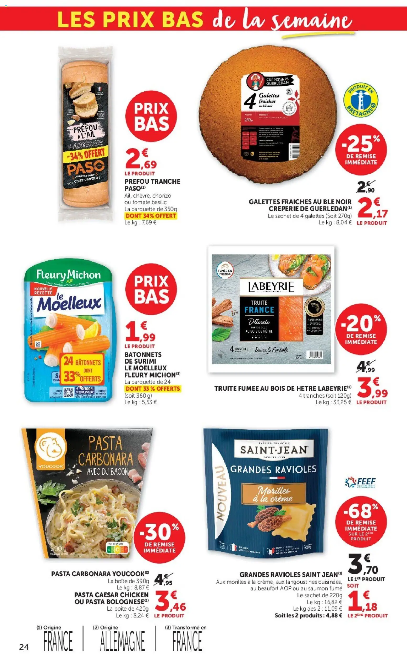 {H1} | Page: 24 | Produits: Chorizo, Beaufort, Saumon fumé, Truite fumée