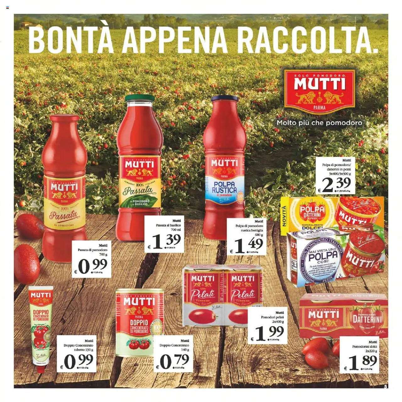 Volantino Decò del 12.09.2025 | Pagina: 5 | Prodotti: Pomodorini, Pomodoro, Basilico, Bottiglia