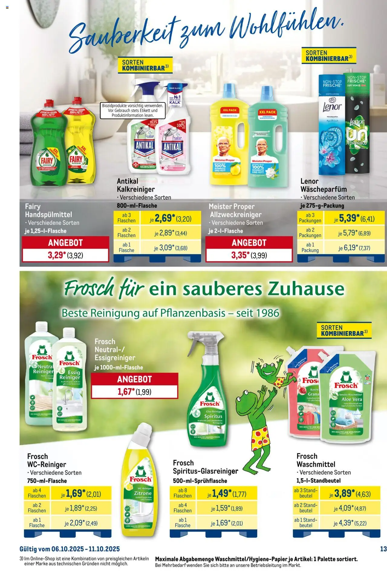 Metro Starke Marken – gültig ab 06.10.2025 | Seite: 13 | Produkte: Lenor, Duft, Zitrone, Wok