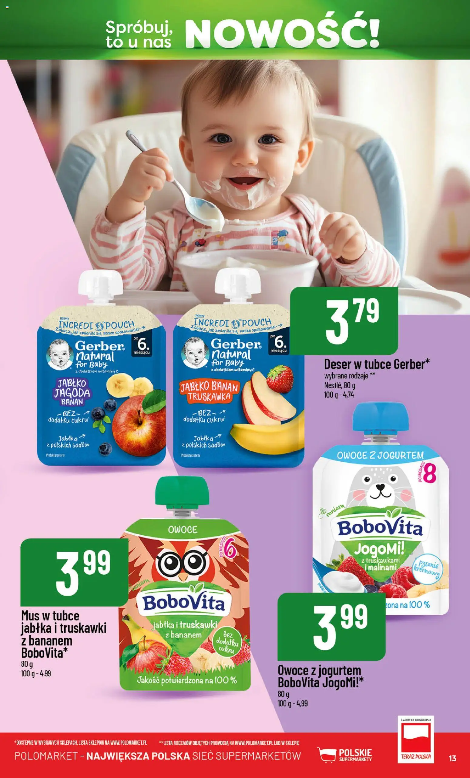 POLOmarket gazetka - Nowości od 13.03.2026 | Strona: 13 | Produkty: Jabłka, Banan, Truskawki, Owoce