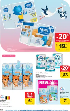 Carrefour folder week 3 - Voorbeeld van een folder van Carrefour, geldig van 14.01.2026 | Pagina: 52 | Producten: Koekjes, Vitamine D, Melk