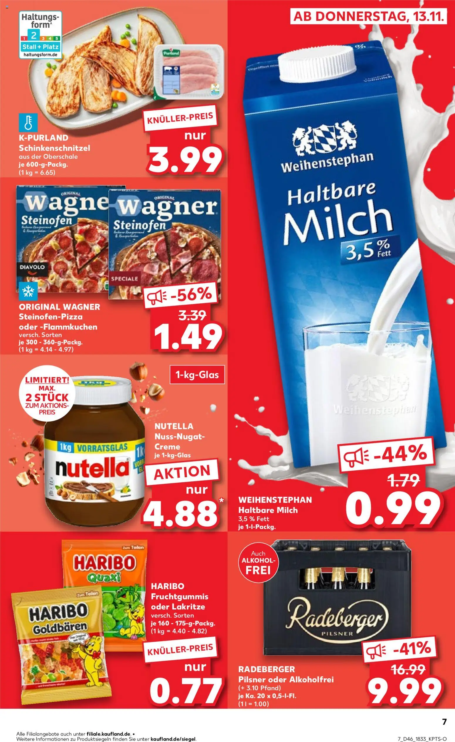 Kaufland prospekt Bremen	 – gültig ab 16.11.2025 | Seite: 7 | Produkte: Haribo, Creme, Pizza, Radeberger pilsner