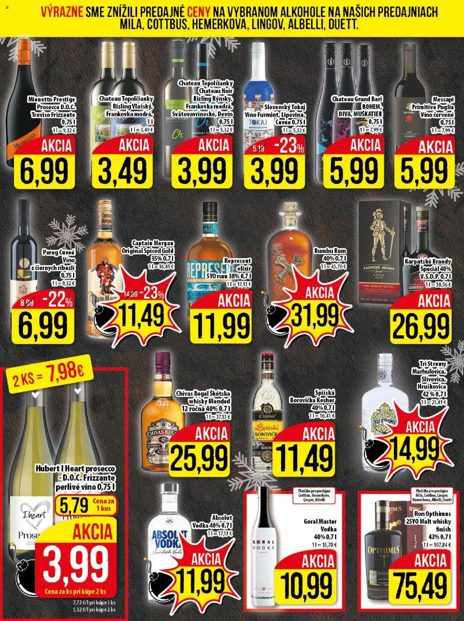Nové Klas akcie – leták je platný od 08.12.2025 | Strana: 19 | Produkty: Regál, Captain Morgan, Brandy, Whisky