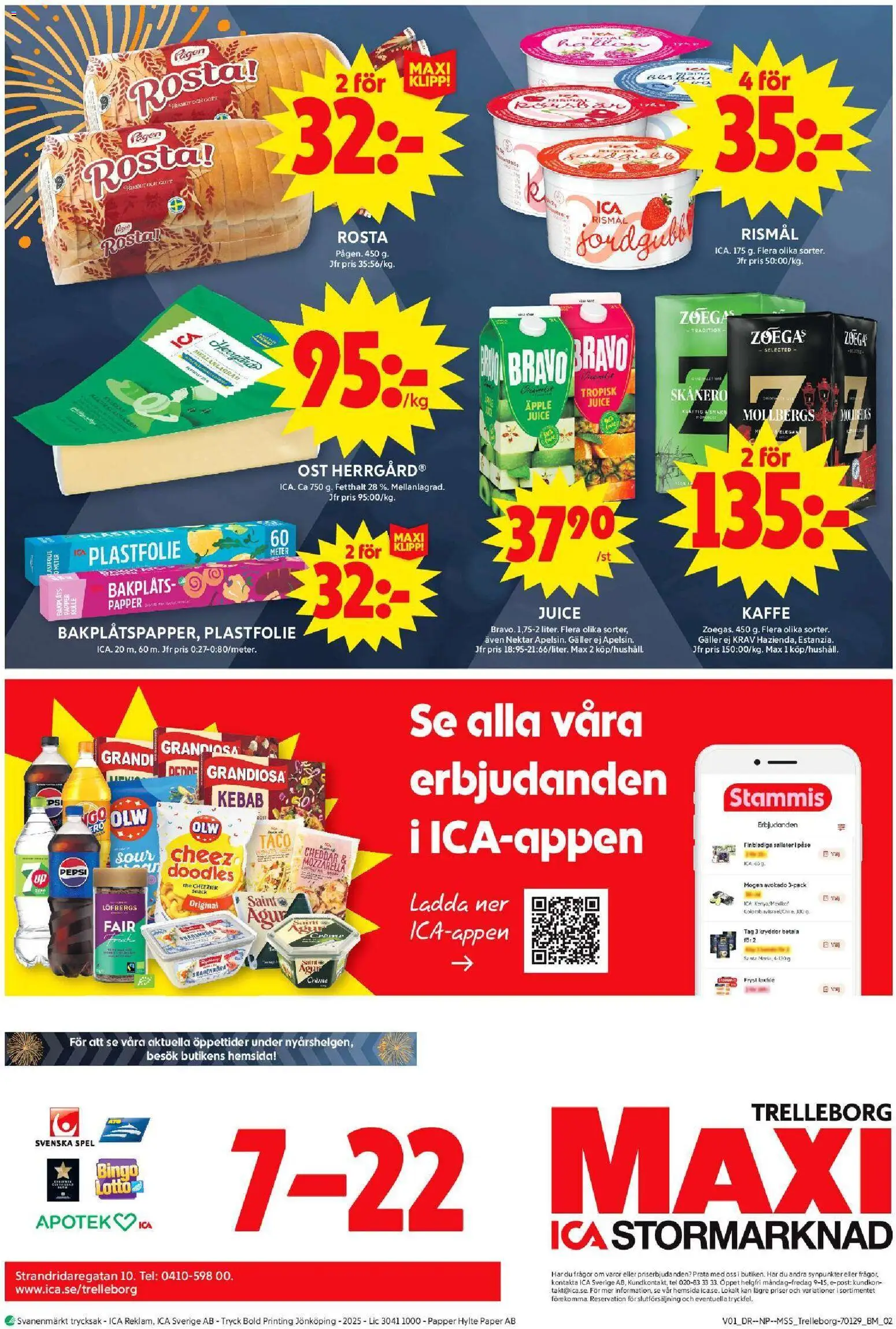 ICA Maxi reklamblad aktuell från 30.12.2025 | Sida: 10 | Produkter: Jord, Kaffe, Juice, Papper
