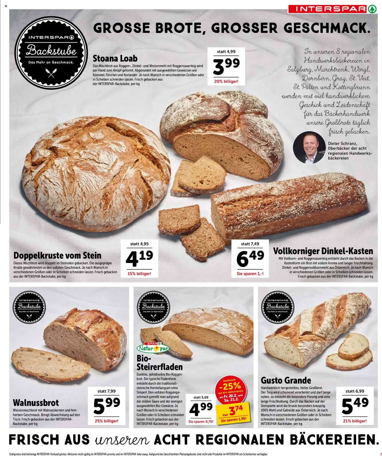 Interspar Flugblatt - Vorarlberg gültig ab 19.02.2026 | Seite: 7 | Produkte: Getreide, Brot