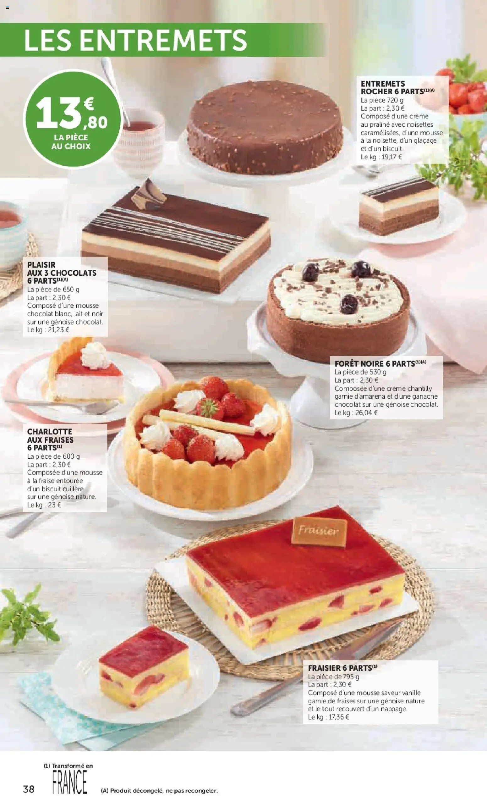 {H1} | Page: 38 | Produits: Crème chantilly, Noisettes, Fraisier, Chocolat