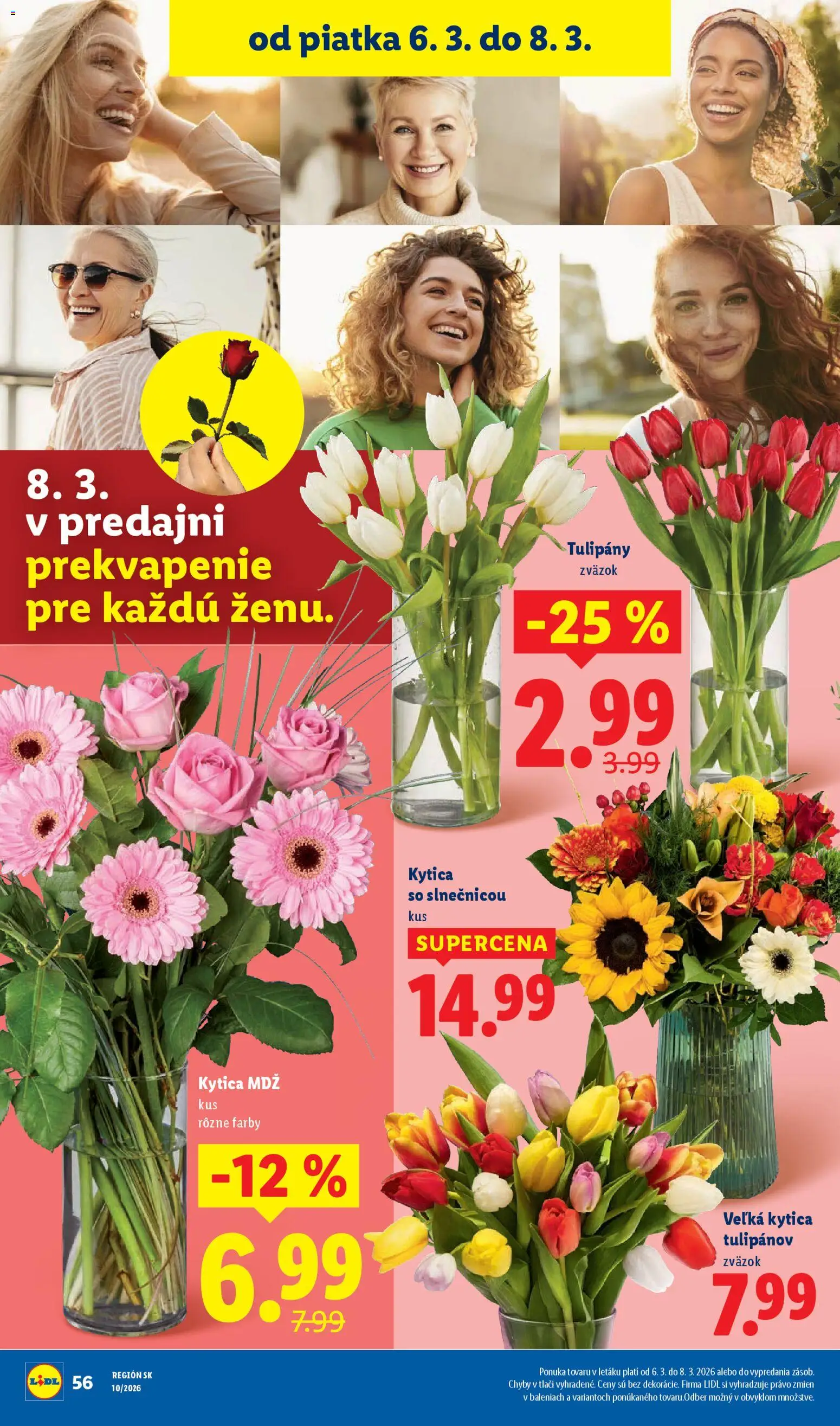Nové Lidl akcie – leták je platný od 05.03.2026 | Strana: 6 | Produkty: Tulipány