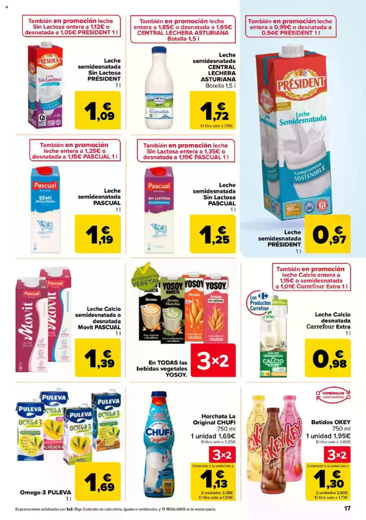 Carrefour folleto │ válido desde el 26.06.2025 | Página: 16 | Productos: Leche sin lactosa, Leche entera, Leche, Té