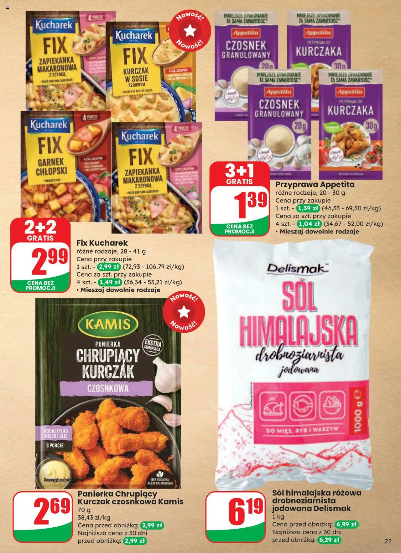 Dino Gazetka od 20.08.2025 | Strona: 21 | Produkty: Czosnek, Mięso, Zapiekanka, Sól