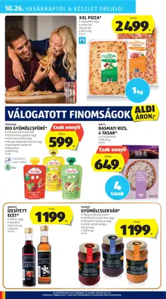 BIO GYÜMÖLCS PÜRÉ*, 6 hónapos kortól ajánlott, málna-alma-gabona vagy körte-alma-köles vagy mangó-őszibarack-banán vagy eper-banán-körte-kivi, 100 g/tubus - amely érvényes a következő dátumtól: 24.10.2025 | Oldal: 36