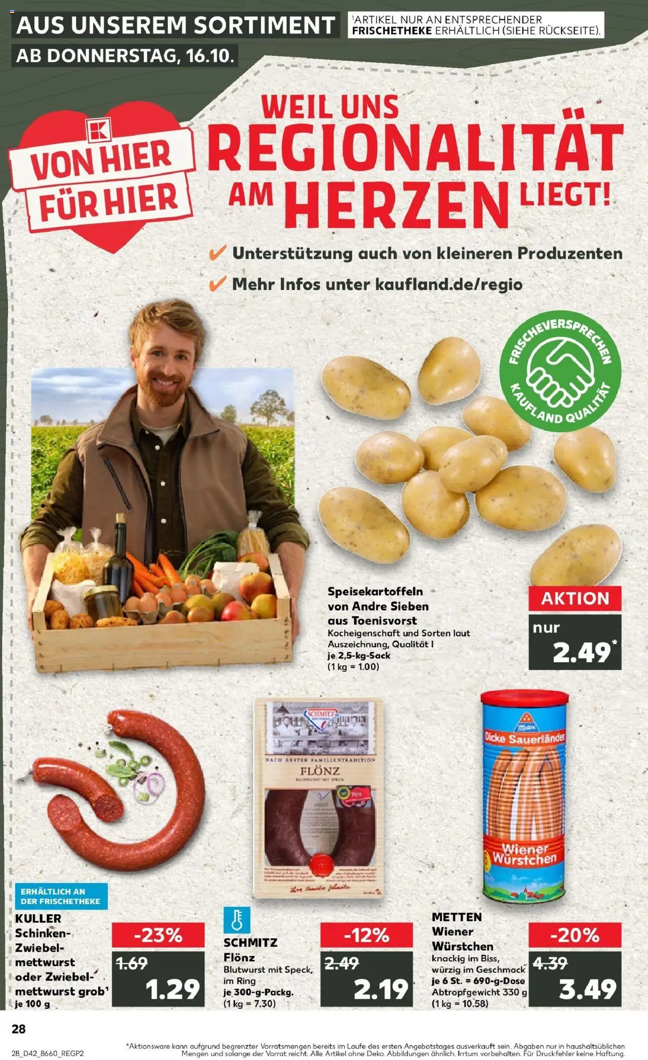 Kaufland prospekt Neuss	 – gültig ab 15.10.2025 | Seite: 28 | Produkte: Wiener wurstchen, Schinken