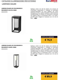 Anteprima del volantino Eurobrico Illuminazione da esterno Lampade Solari catalogo valido a partire dal 23.07.2025 | Pagina: 25 | Prodotti: Lampada solare, Lampada
