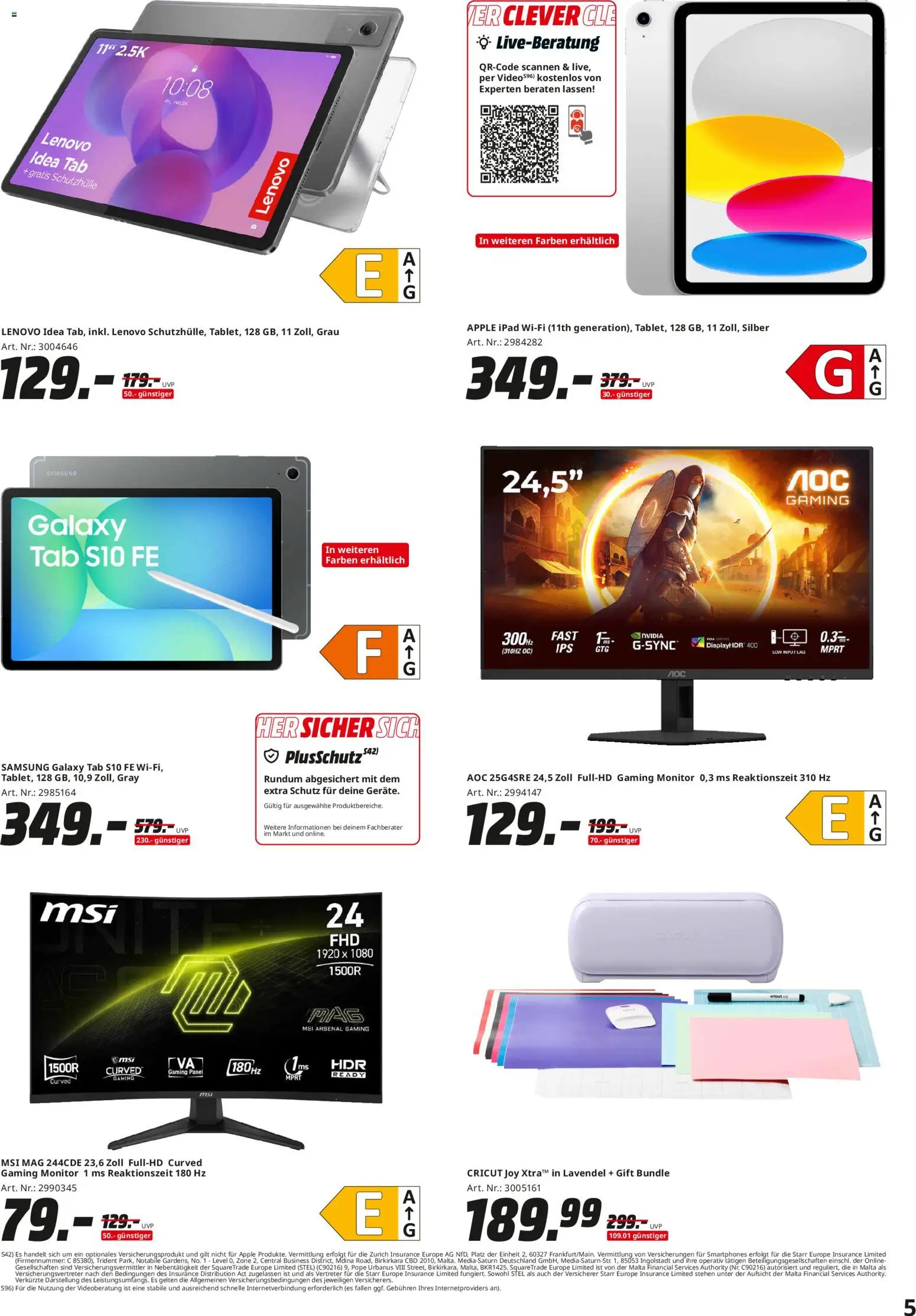 Media Markt Prospekt 	 – gültig ab 08.12.2025 | Seite: 5 | Produkte: Lenovo, Ipad, Samsung, Monitor