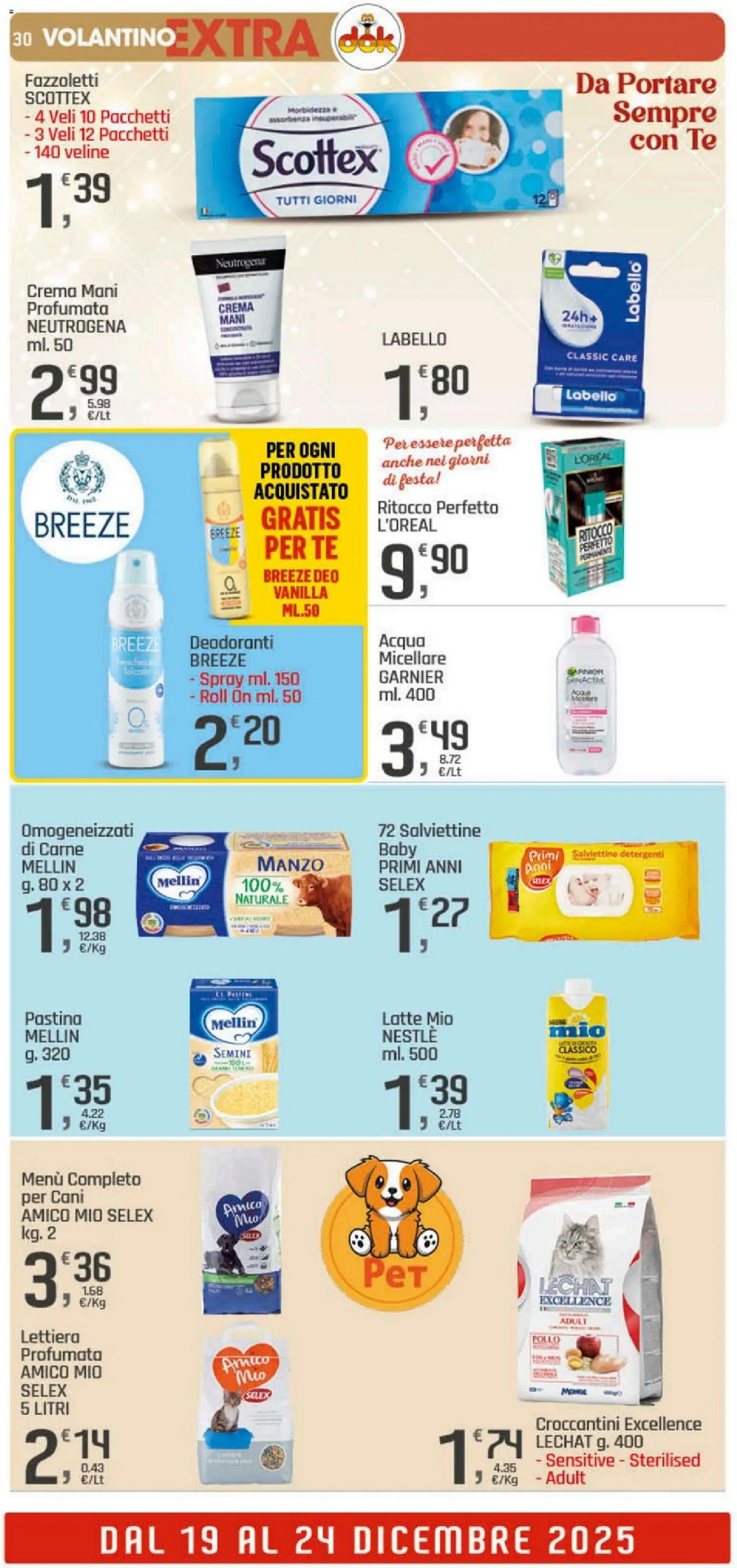 Volantino DOK del 16.12.2025 | Pagina: 30 | Prodotti: Crema, Pollo, Veline, Acqua