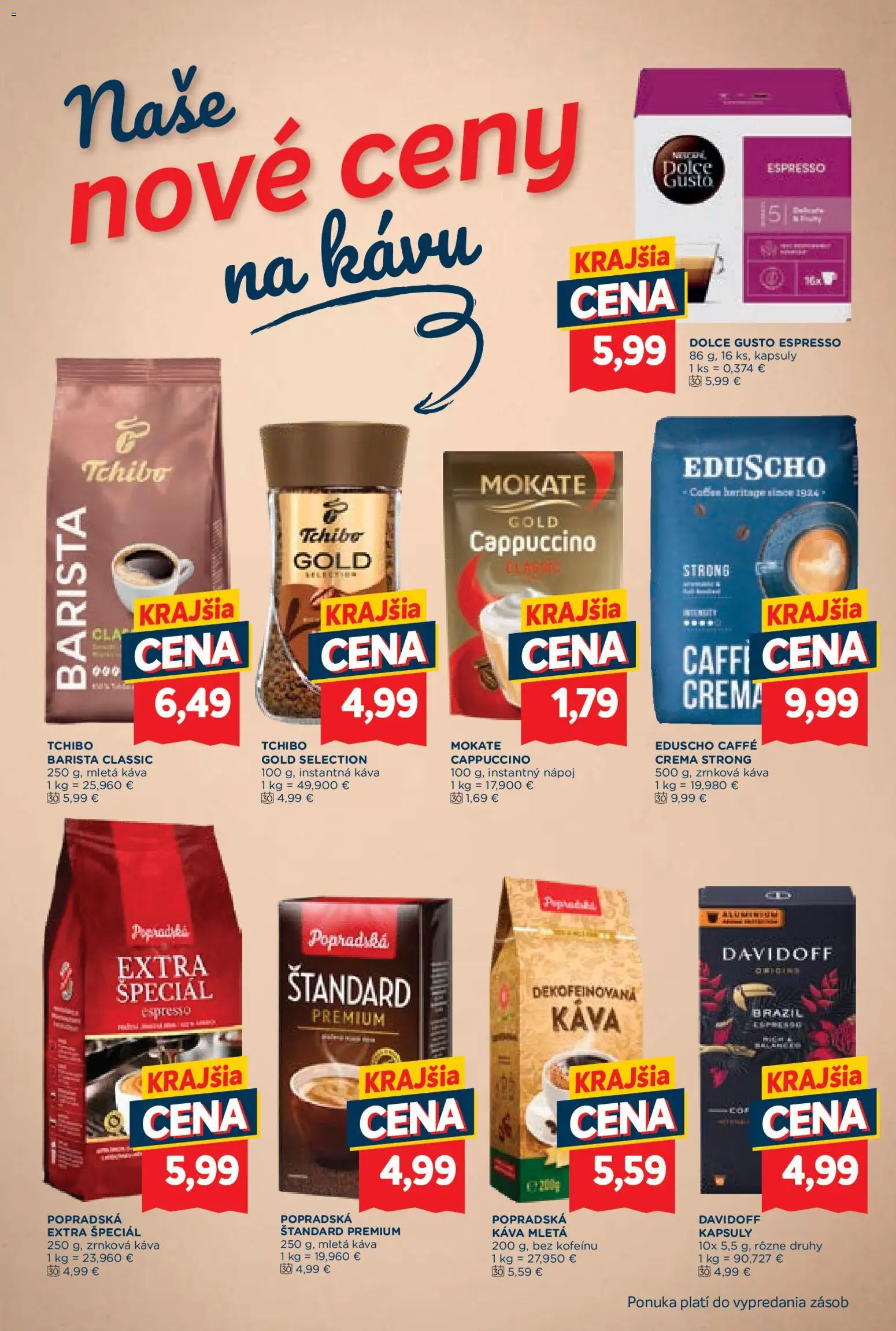 Nové Kraj akcie – leták je platný od 26.02.2026 | Strana: 17 | Produkty: Dolce Gusto, Davidoff, Káva
