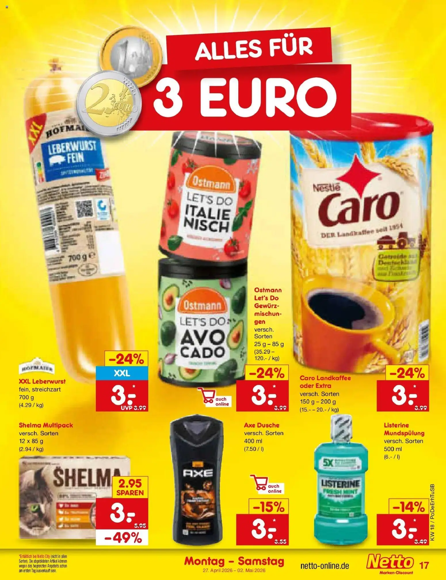 Netto Marken-Discount Prospekt Metten	 – gültig ab 27.04.2026 | Seite: 19 | Produkte: Dusche, Axe, Listerine