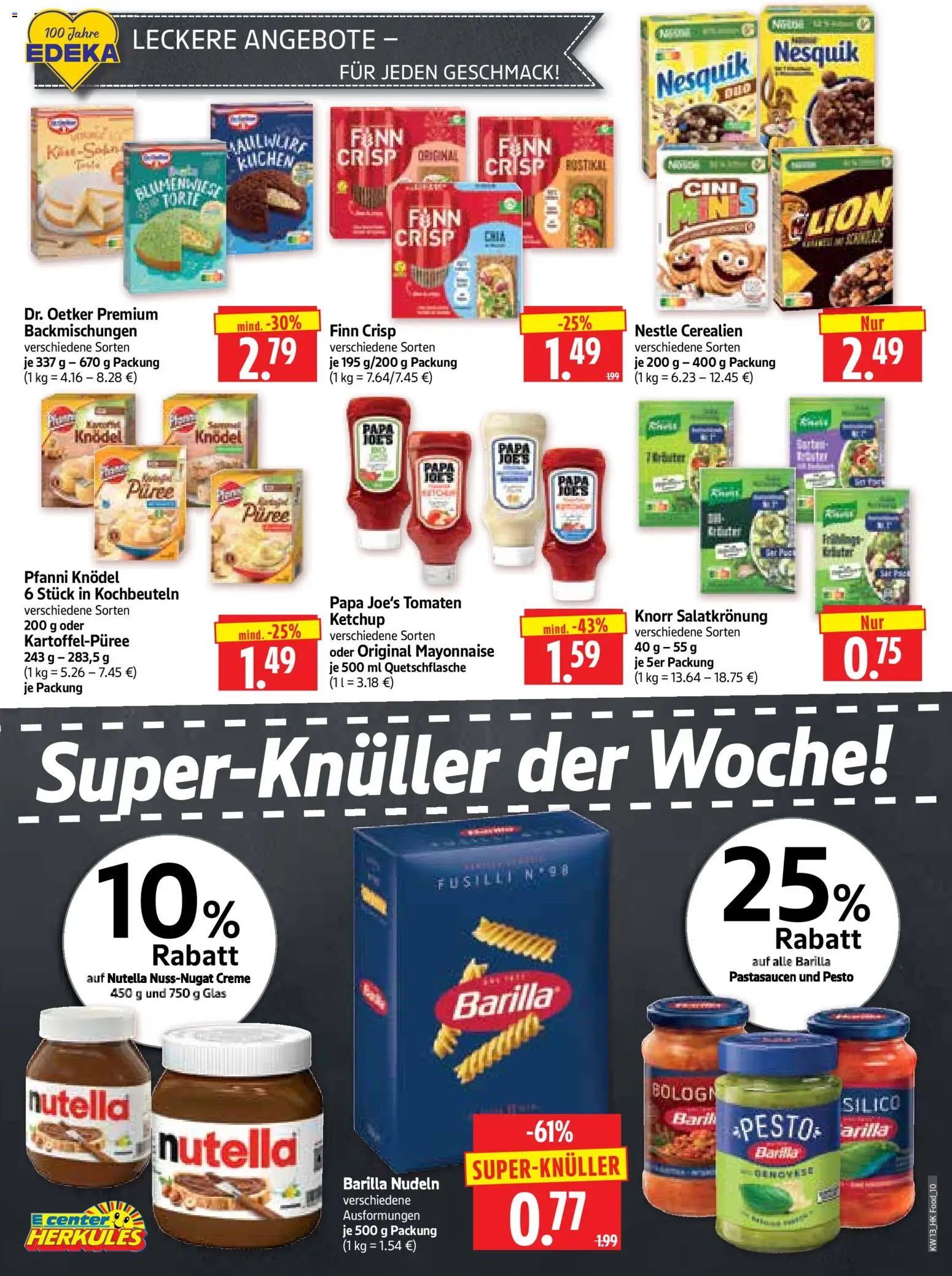 HERKULES Prospekt 	 – gültig ab 23.03.2026 | Seite: 10 | Produkte: Knorr, Nudeln, Kuchen, Ketchup