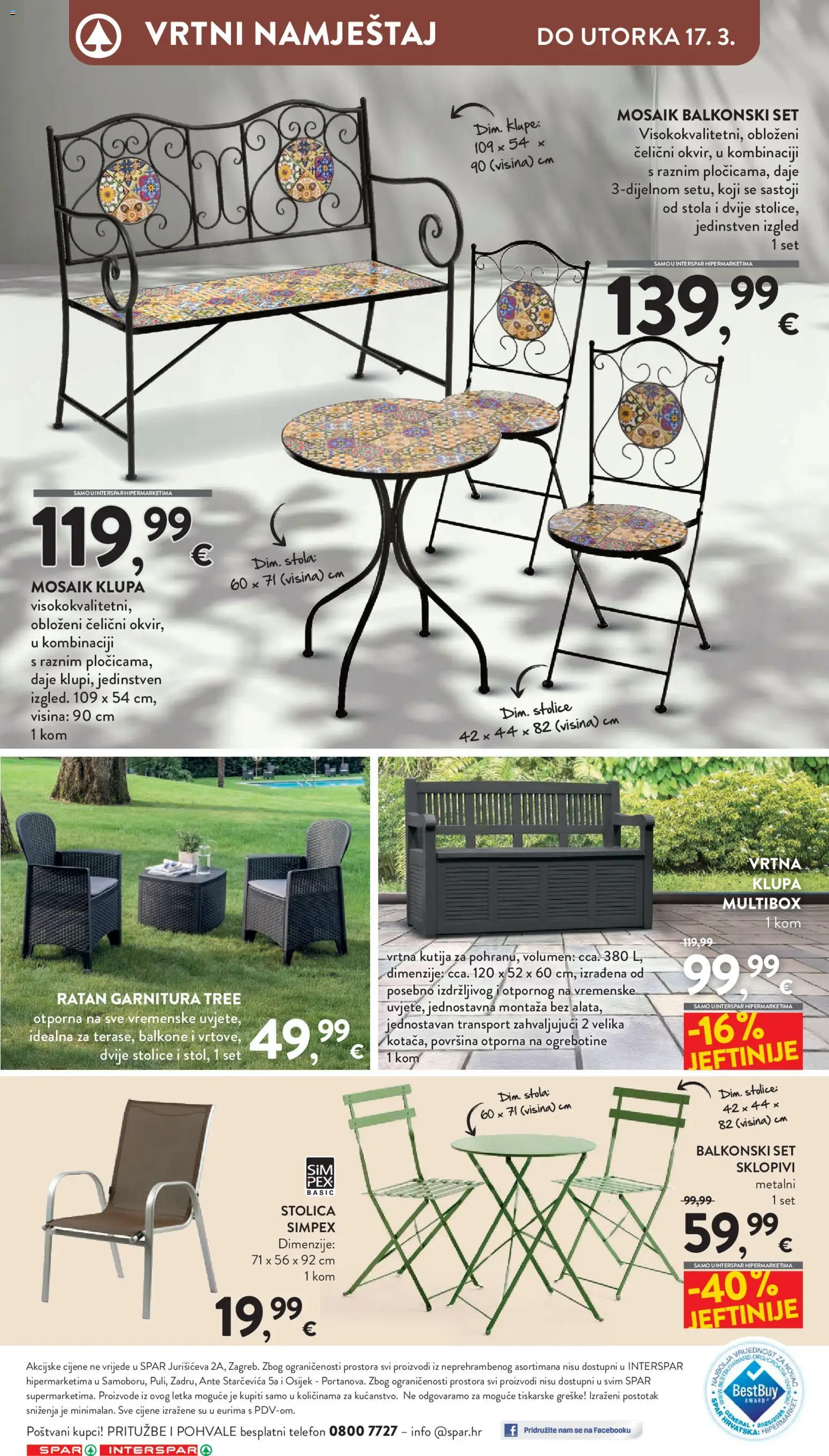 Spar katalog | vrijedi od 17.02.2026 | Stranica: 14 | Proizvodi: Stolica, Vrtni namještaj, Kutija, Telefon