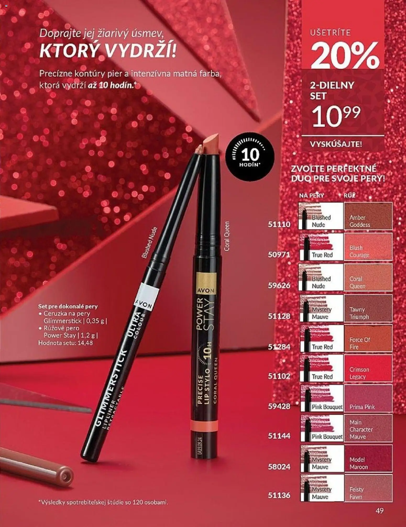 Nové Avon akcie – leták je platný od 01.12.2025 | Strana: 49 | Produkty: Pero, Ceruzka