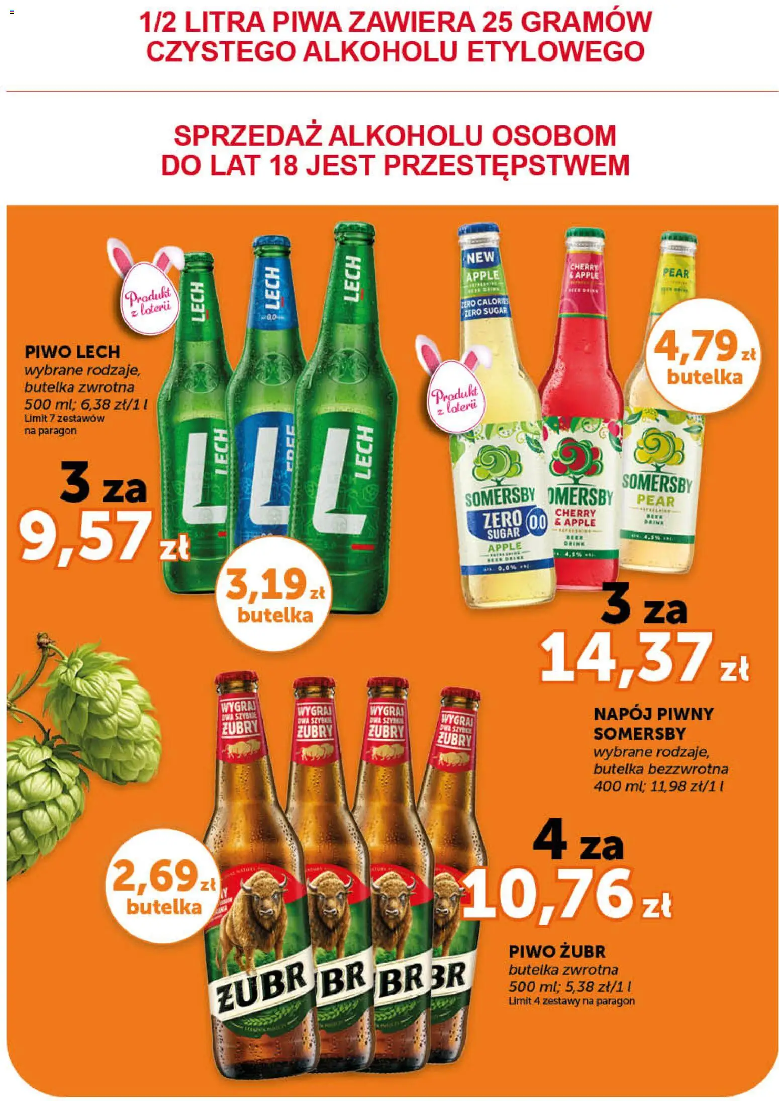 ABC gazetka od 09.04.2026 | Strona: 14 | Produkty: Piwo żubr, Piwo, Somersby
