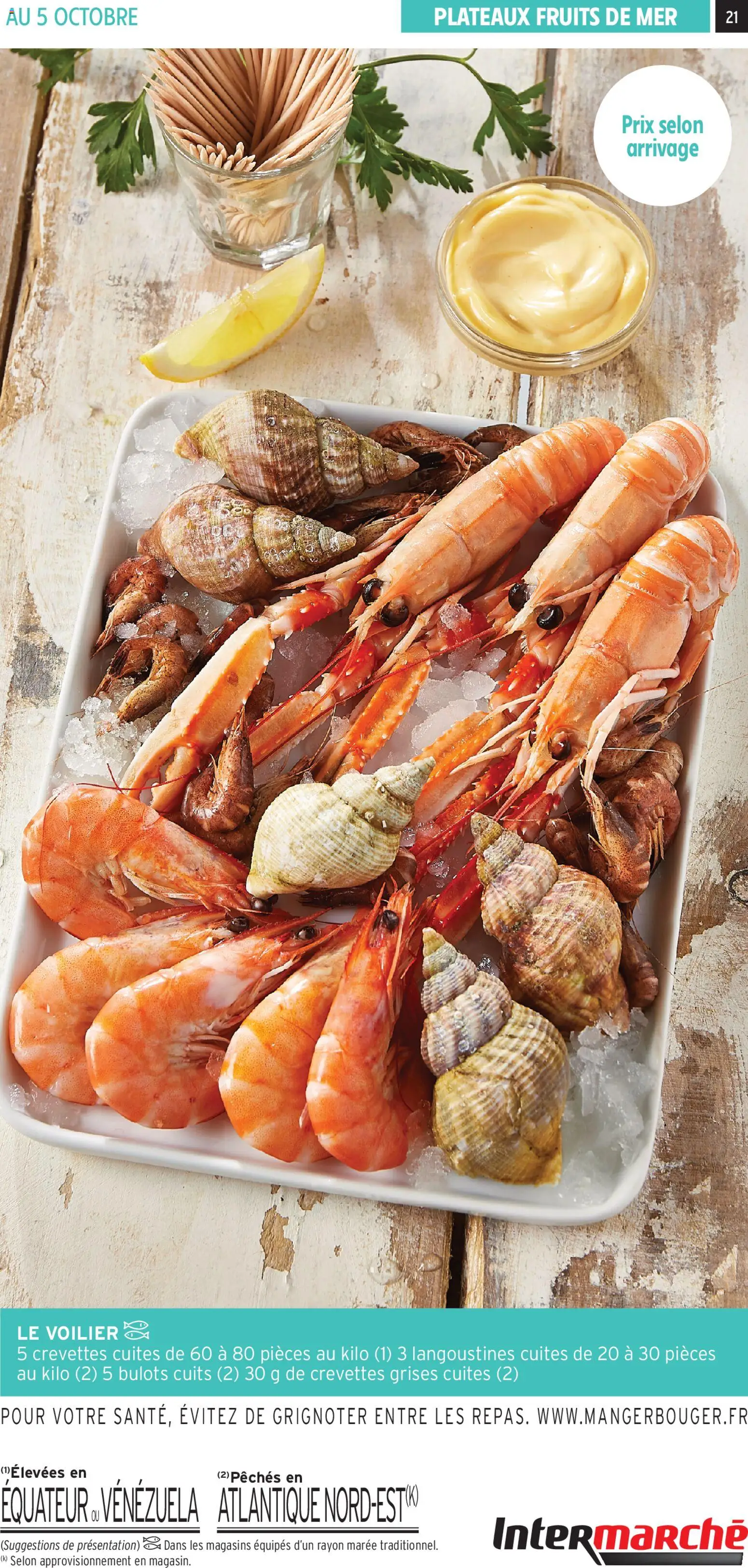 {H1} | Page: 21 | Produits: Fruits de mer, Bulots cuits, Crevettes