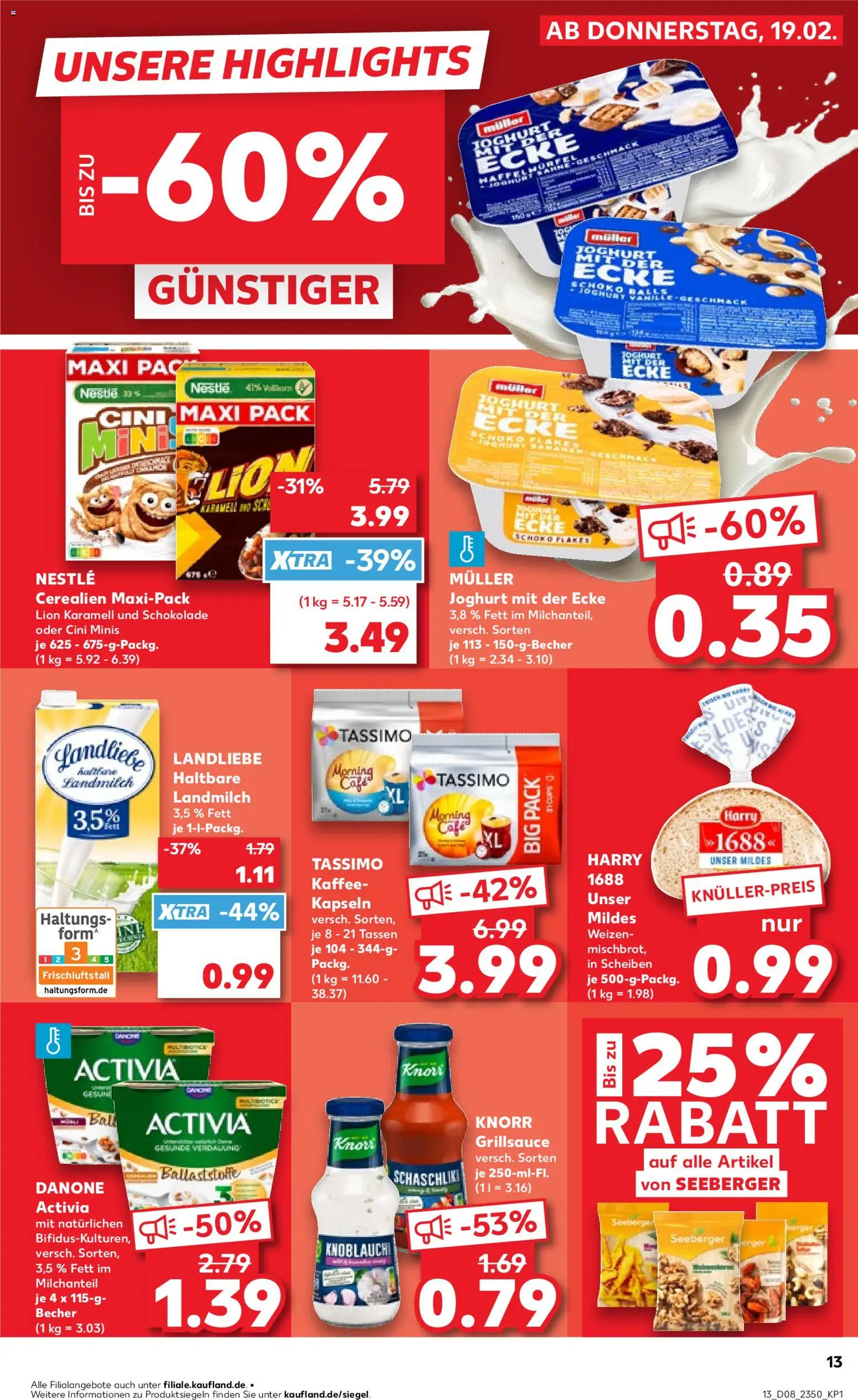 Kaufland prospekt Völklingen	 – gültig ab 22.02.2026 | Seite: 13 | Produkte: Activia, Kaffee, Schokolade, Knoblauch