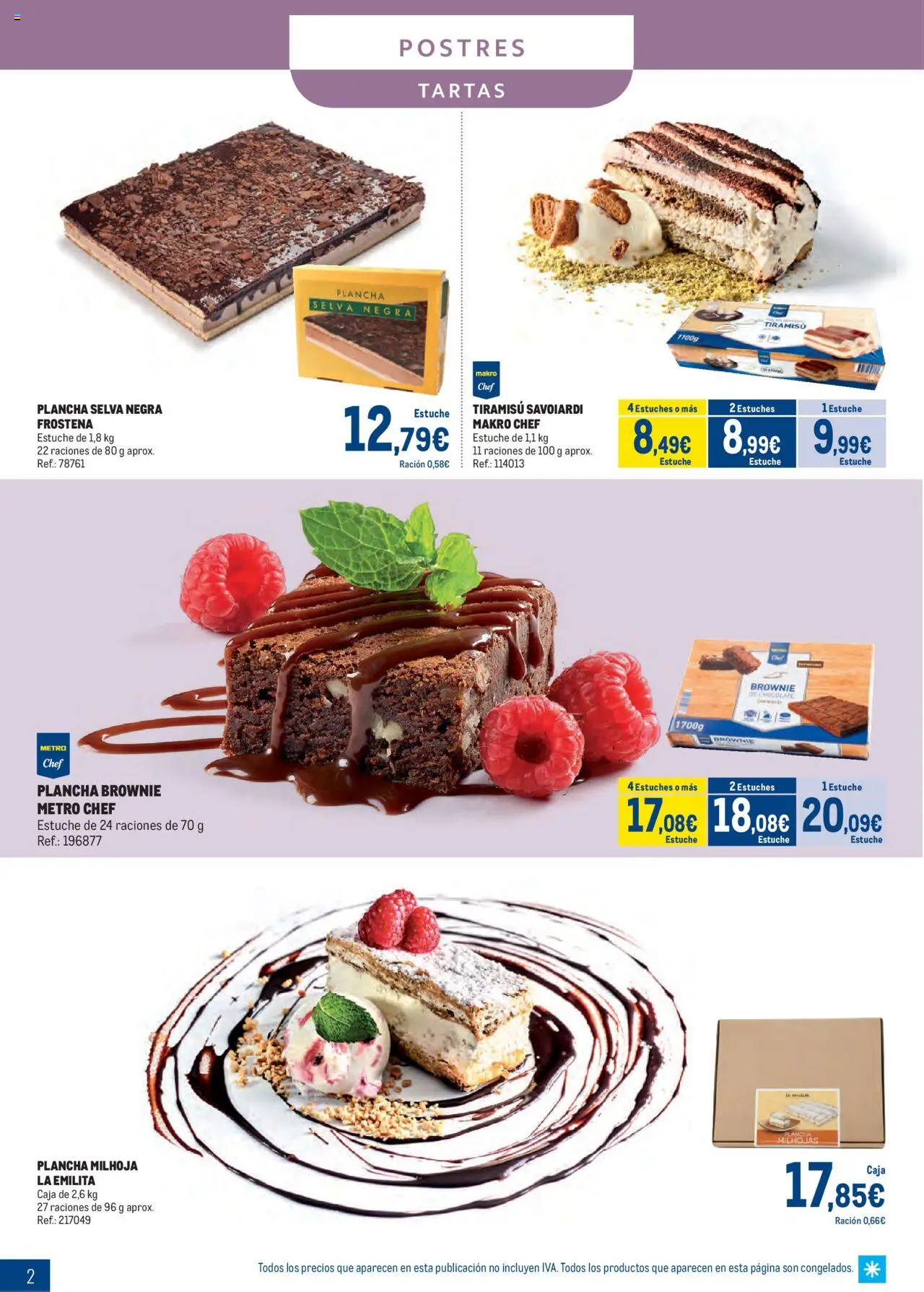 Makro - Congelados Centro │ válido desde el 04.08.2025 | Página: 2 | Productos: Chocolate, Plancha, Caja