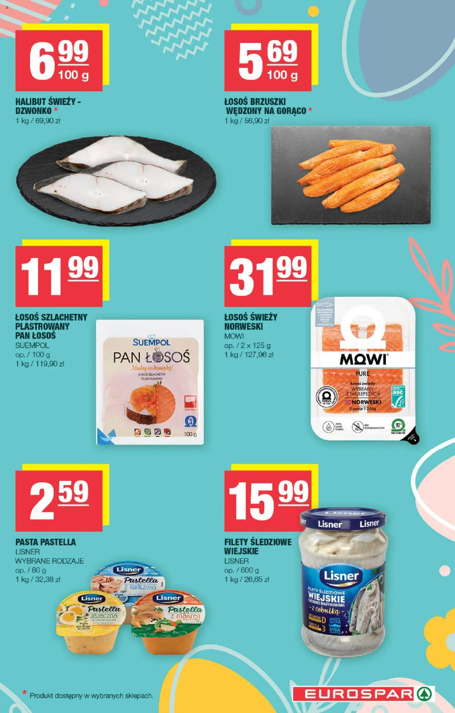 Spar gazetka - Eurospar od 30.03.2026 | Strona: 7 | Produkty: Halibut, Łosoś, Ryba