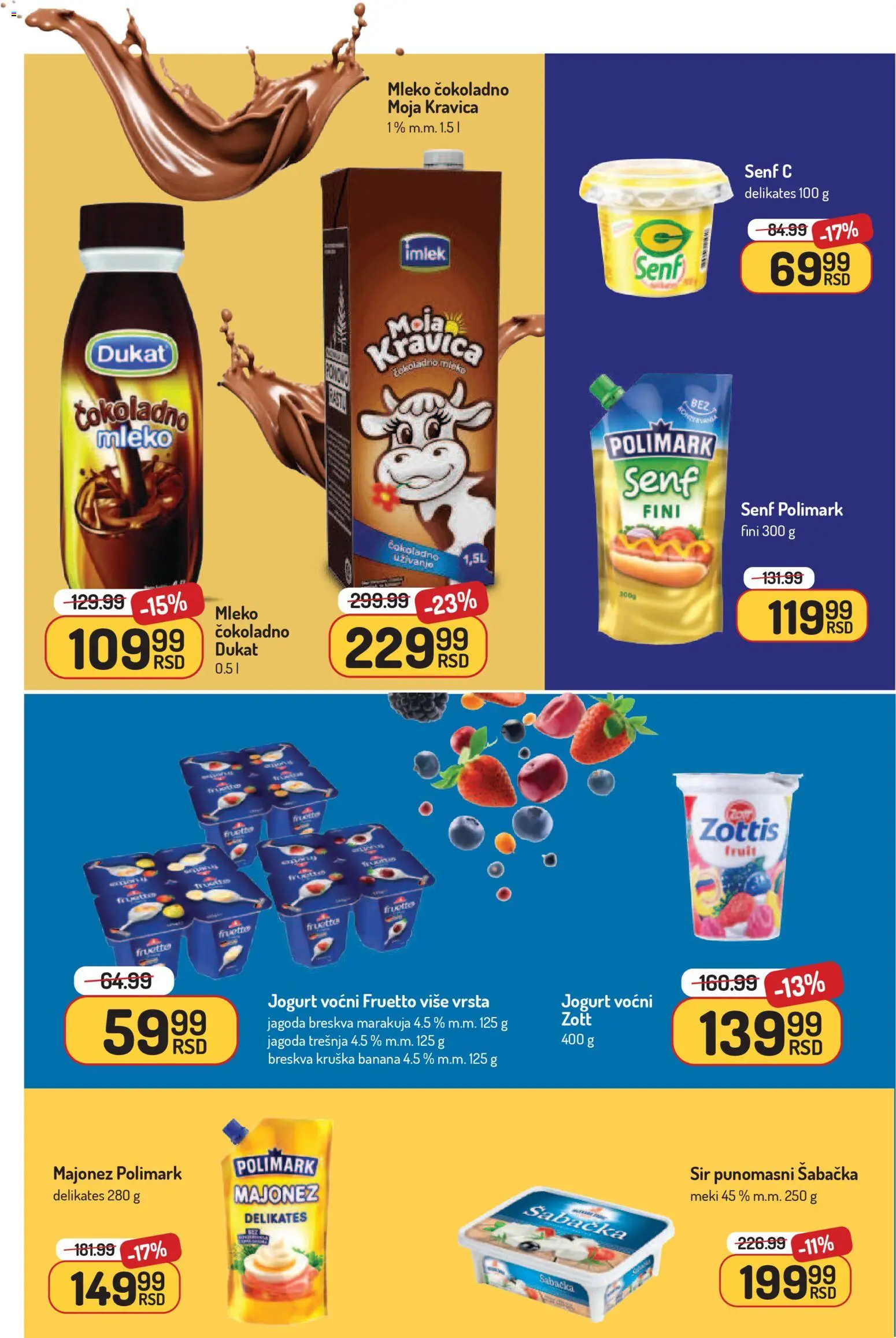 Aman katalog - važi od 08.12.2025 | Strana: 17 | Proizvode: Čokoladno mleko, Senf, Mleko, Sir
