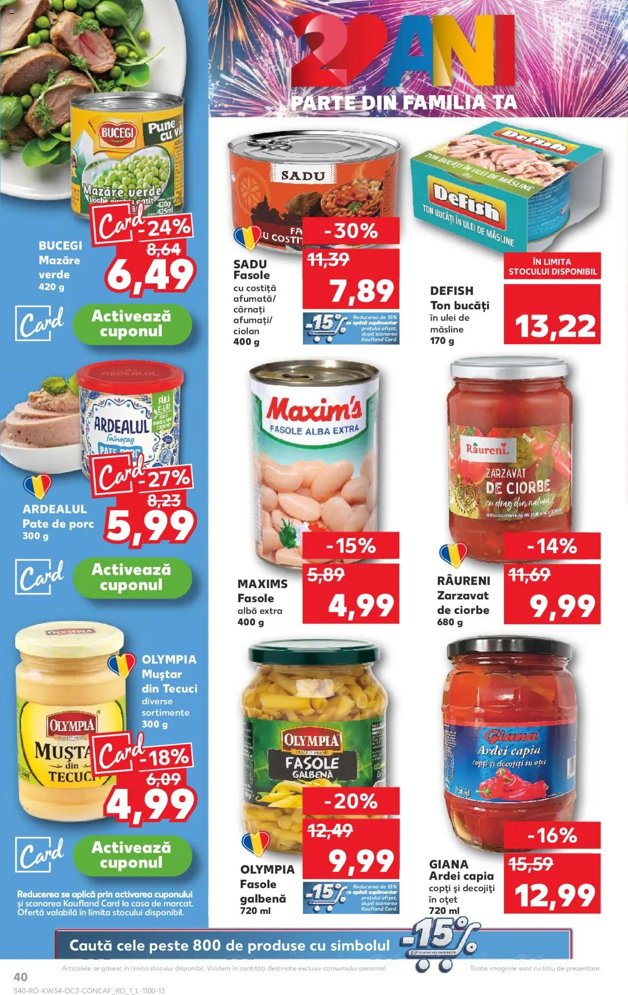 Kaufland RO akciós ujság - amely érvényes a következő dátumtól: 20.08.2025 | Oldal: 40 | Termékek: Mustár