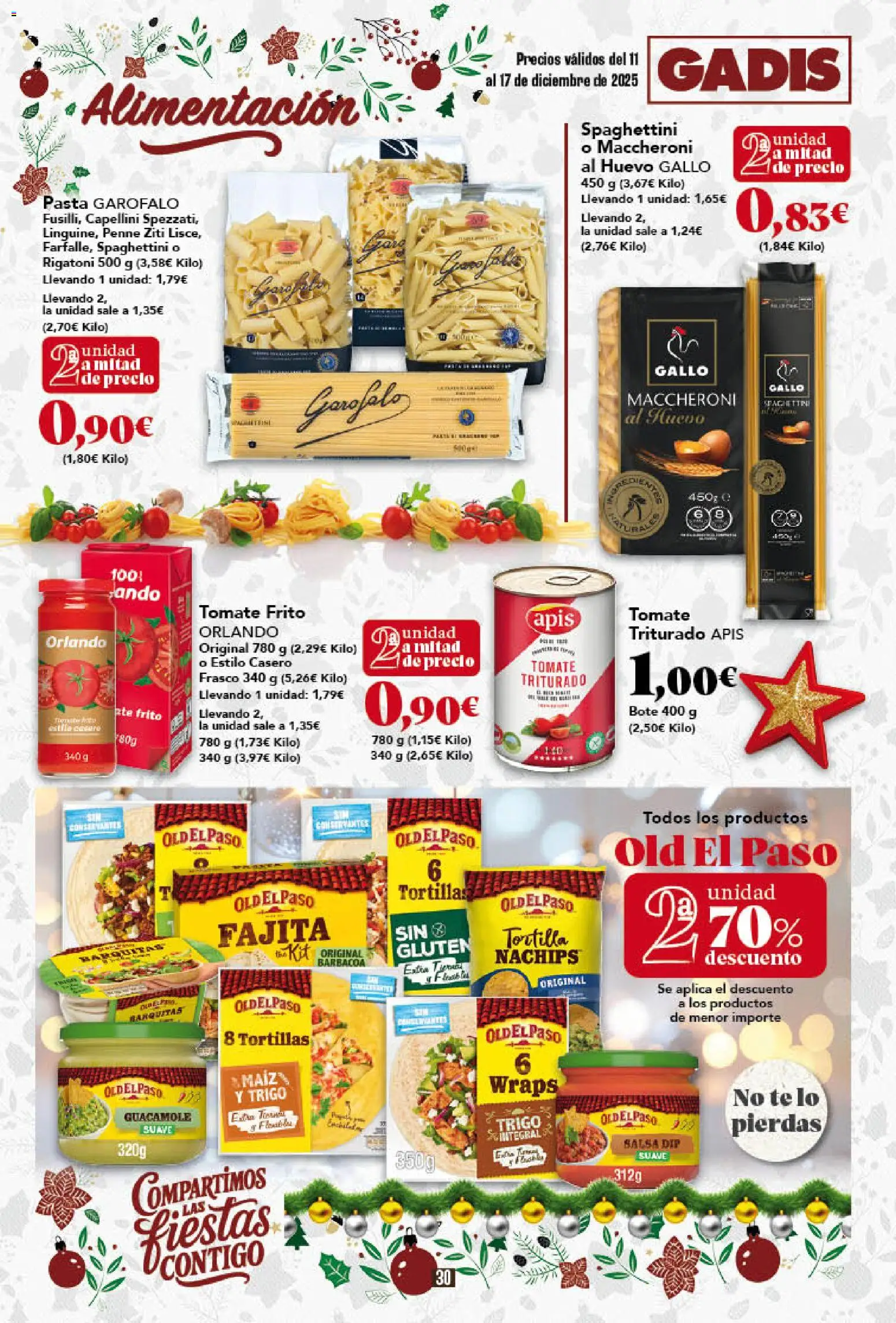 Gadis - folleto │ válido desde el 11.12.2025 | Página: 30 | Productos: Pasta, Guacamole, Té, Barbacoa