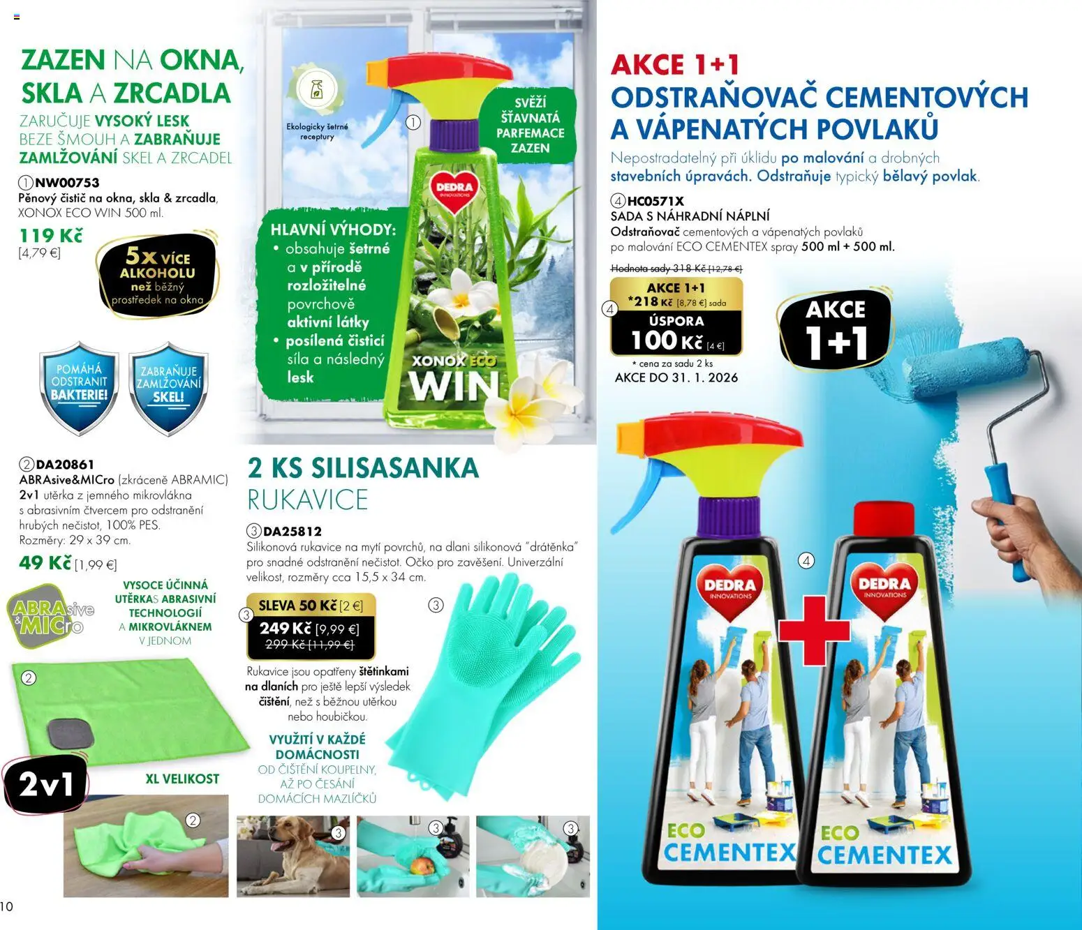 Nové Dedra akcie – leták je platný od 01.01.2026 | Strana: 10 | Produkty: Rukavice